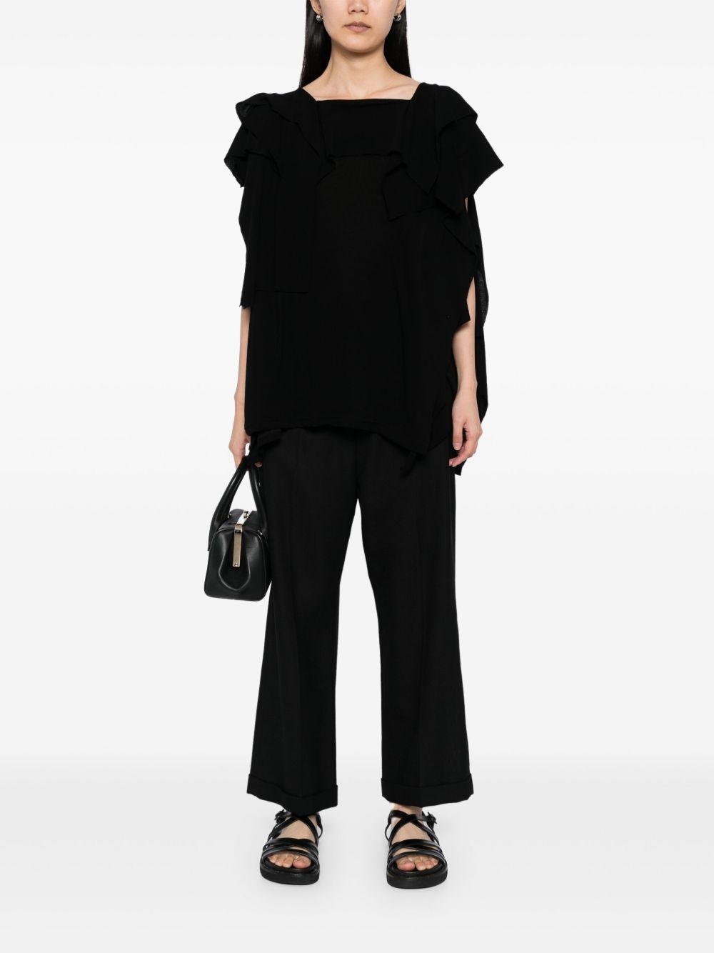 draped twisted vest - 2
