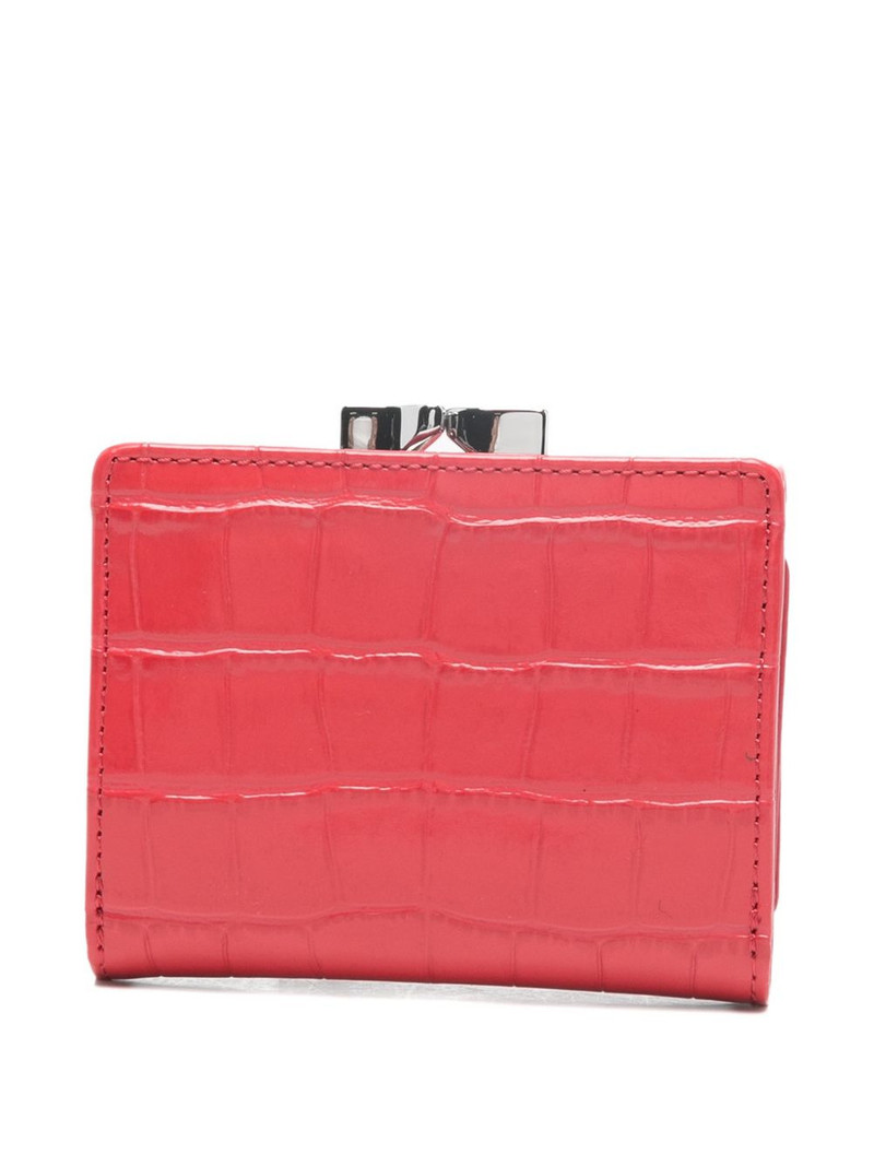 Vivienne Westwood small Frame croc-effect clasp wallet outlook