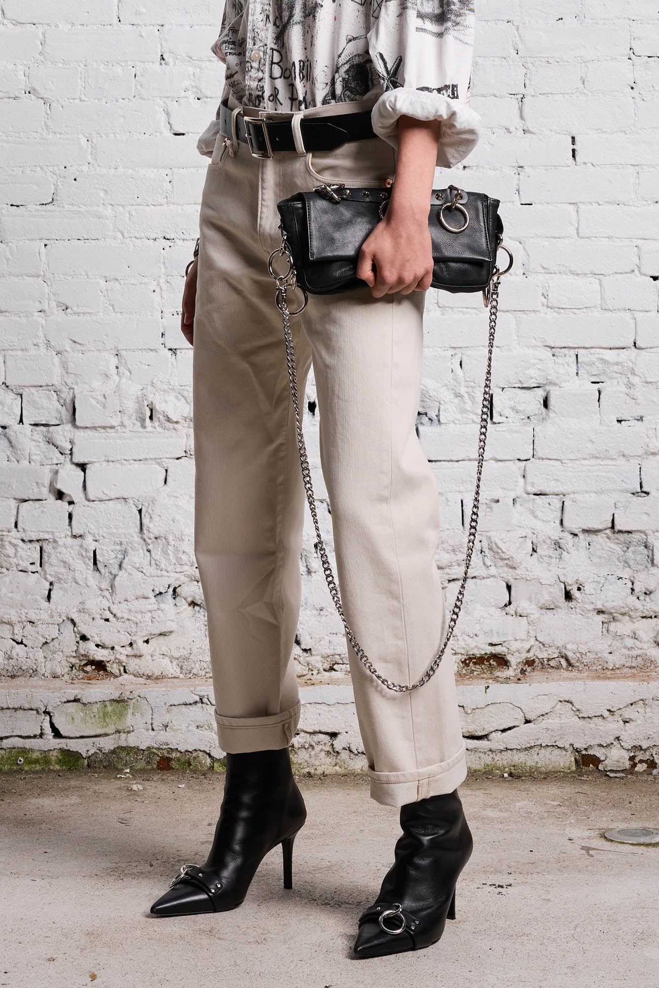 BOYFRIEND JEAN - ECRU BEDFORD CORD - 2