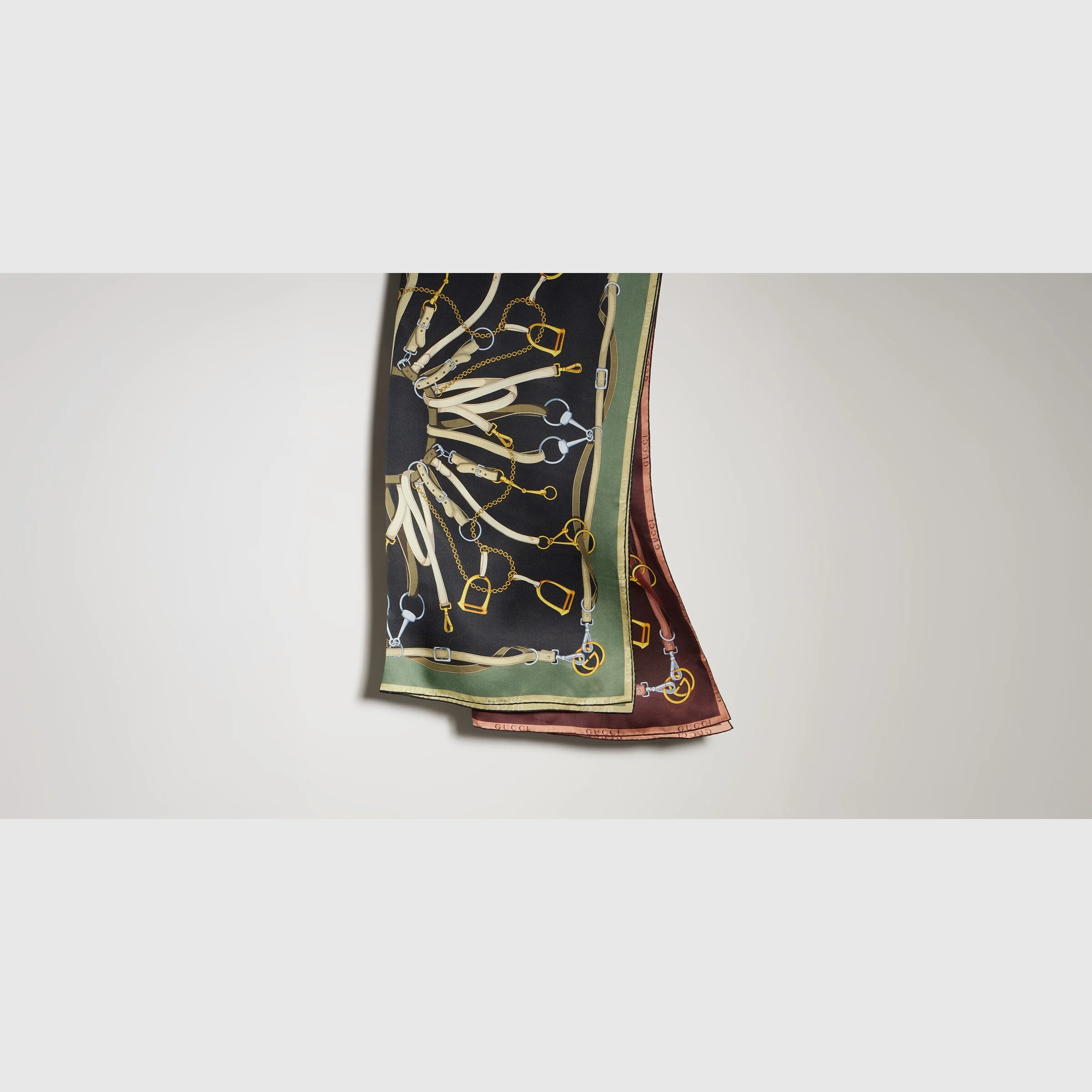 Printed silk twill stole - 1