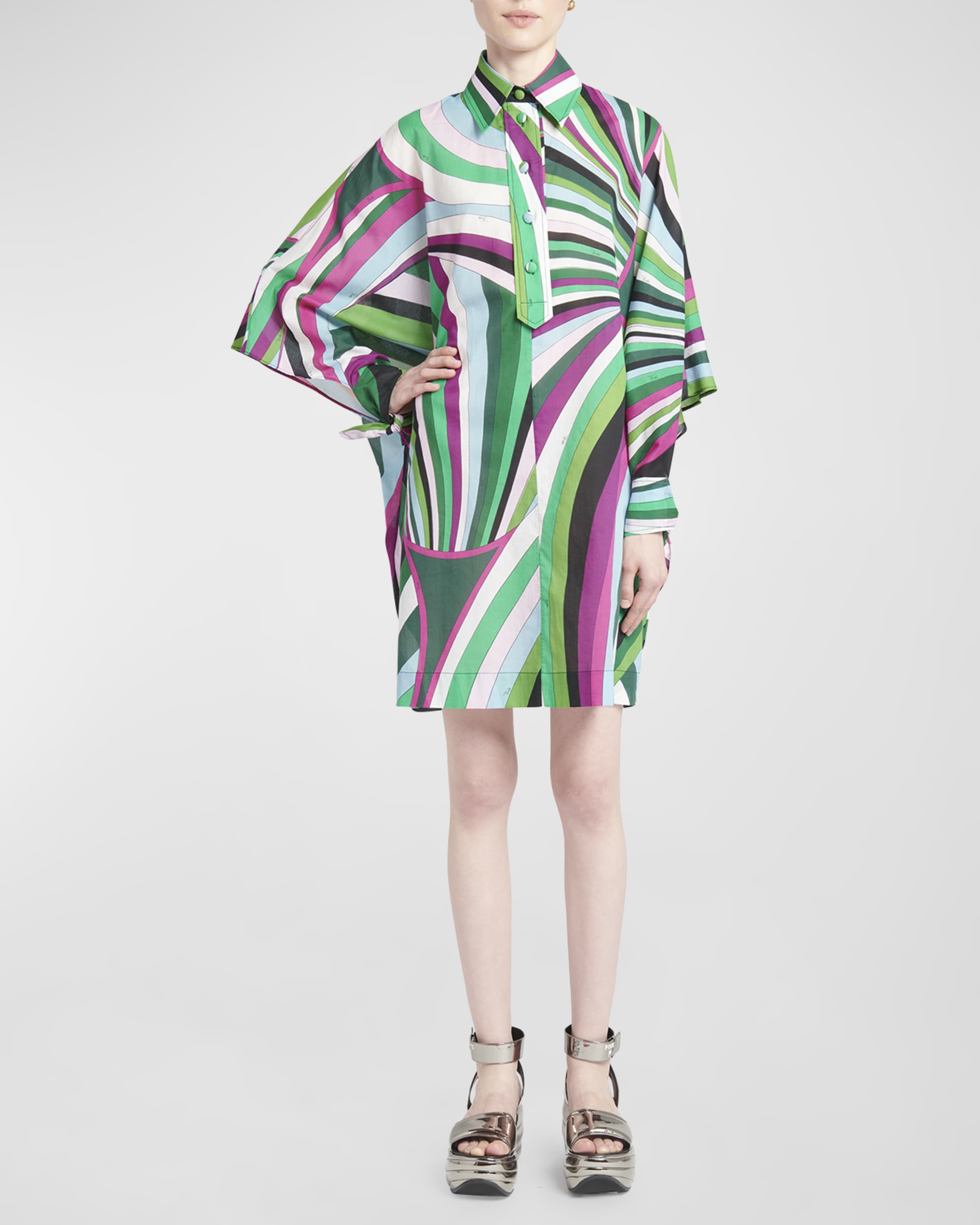 Emilio Pucci Abstract-Print Ball Skirt