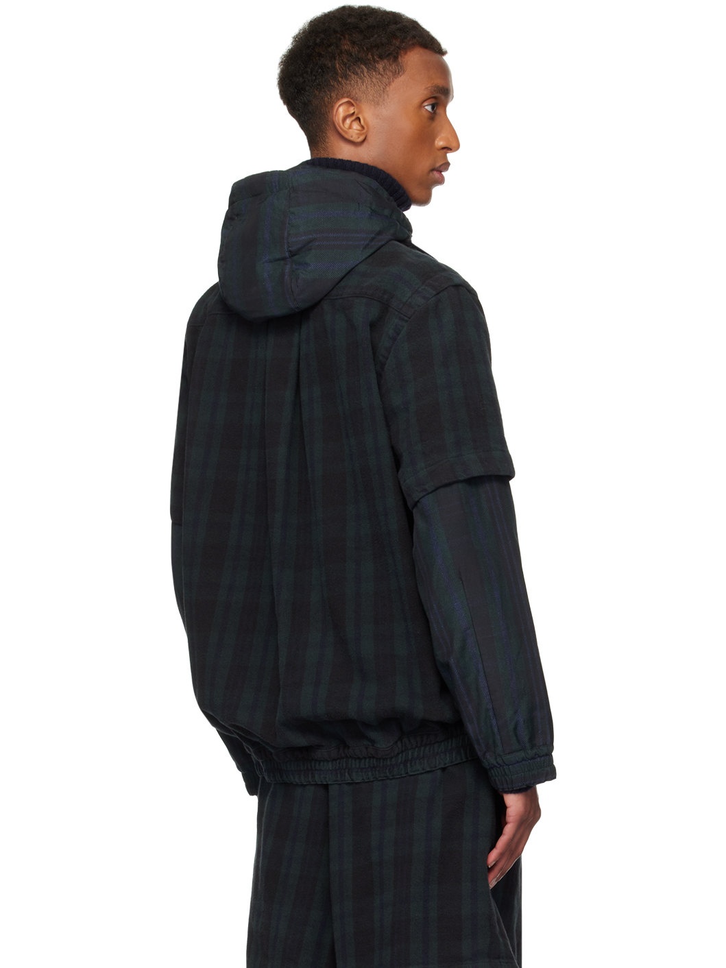Black & Green Plaid Jacket - 3