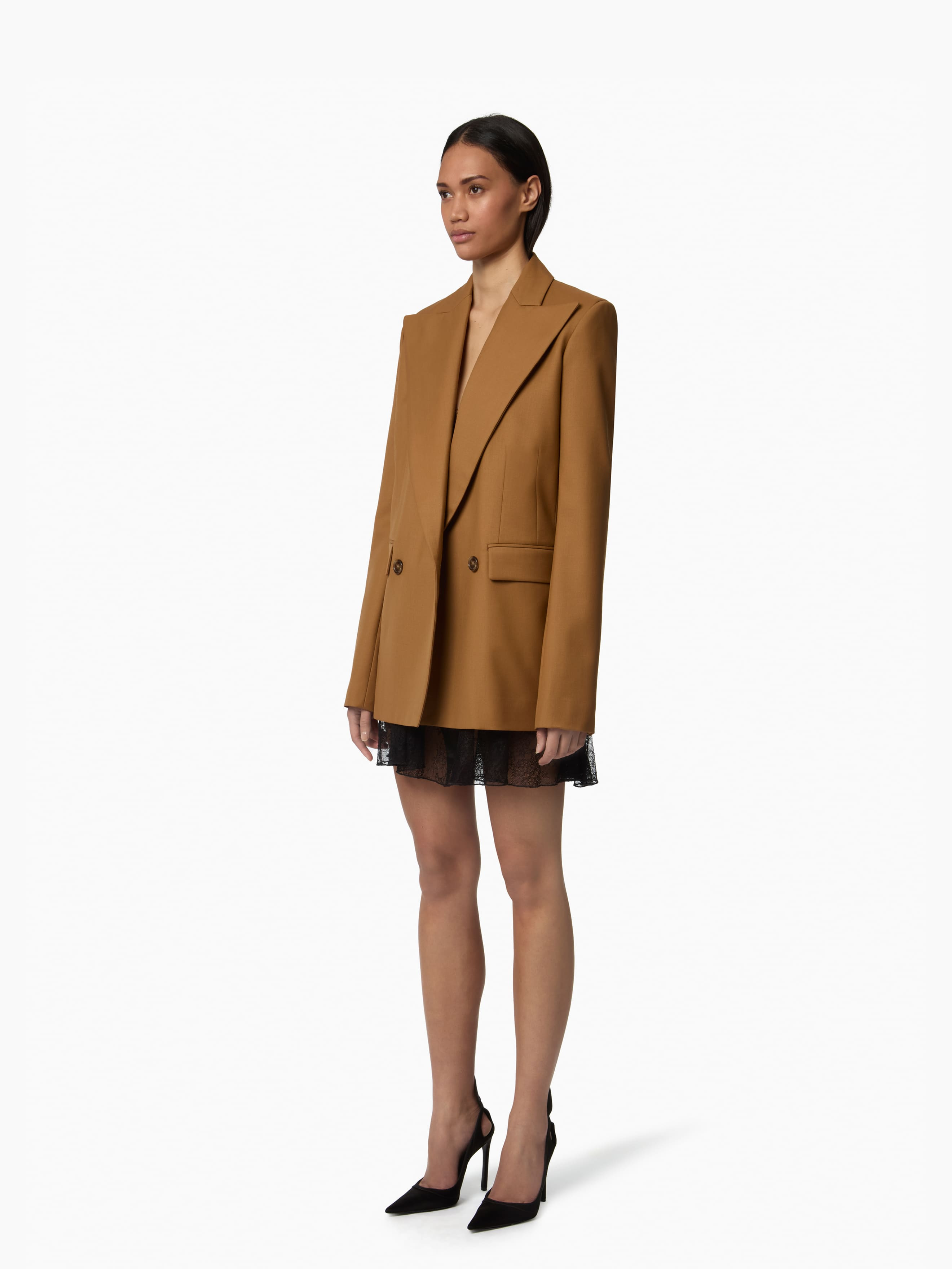 Brown Tobacco Double-Breasted Blazer - 2
