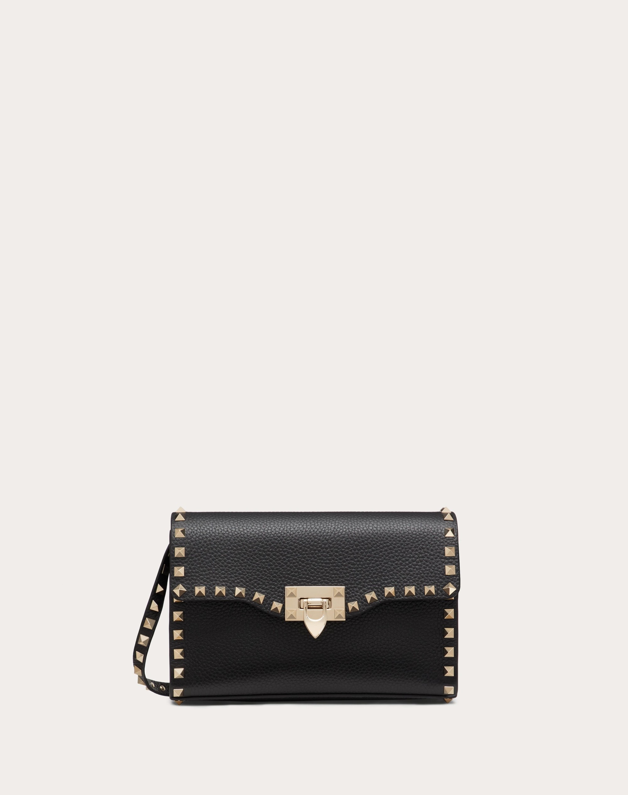 SMALL ROCKSTUD GRAINY CALFSKIN CROSSBODY BAG - 1