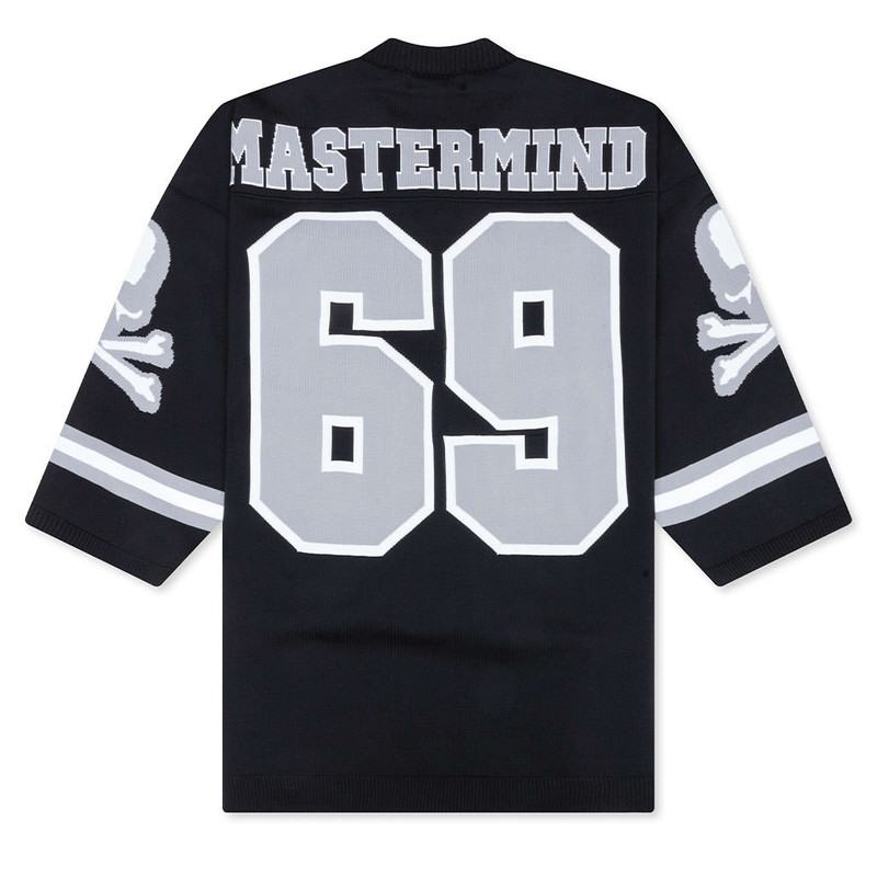 mastermind JAPAN FOOTBALL SWEATER JERSEY - BLACK outlook