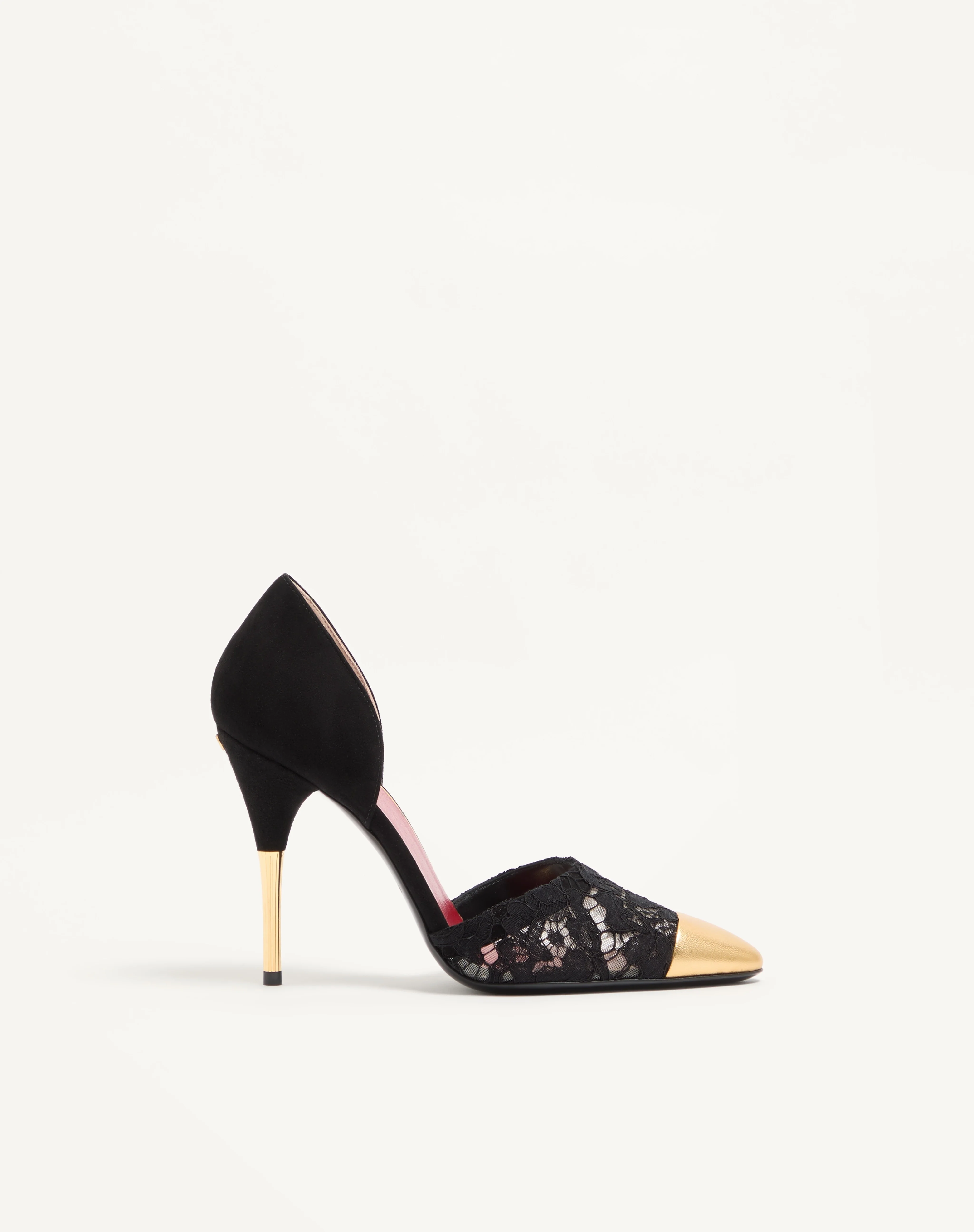 SINEAD SUEDE AND LACE PUMPS 105MM - 1