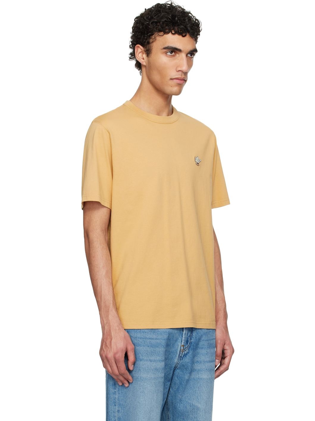Yellow Barista Fox Patch Relax T-shirt - 2