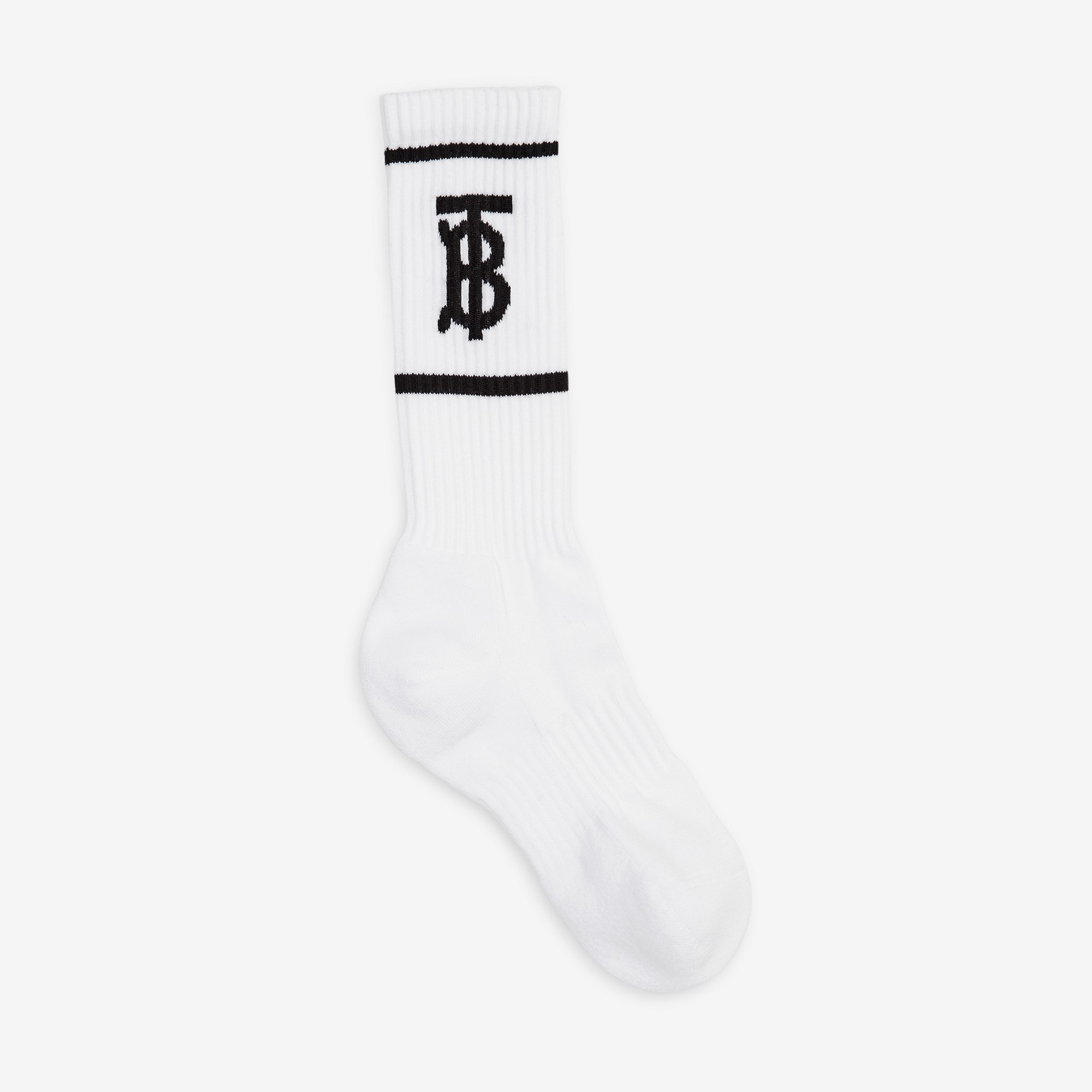 Monogram Motif Intarsia Cotton Blend Socks - 1