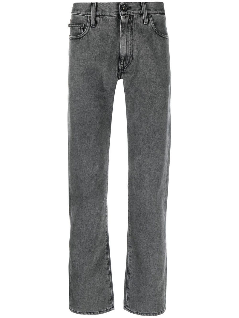 faded straight-leg jeans 1