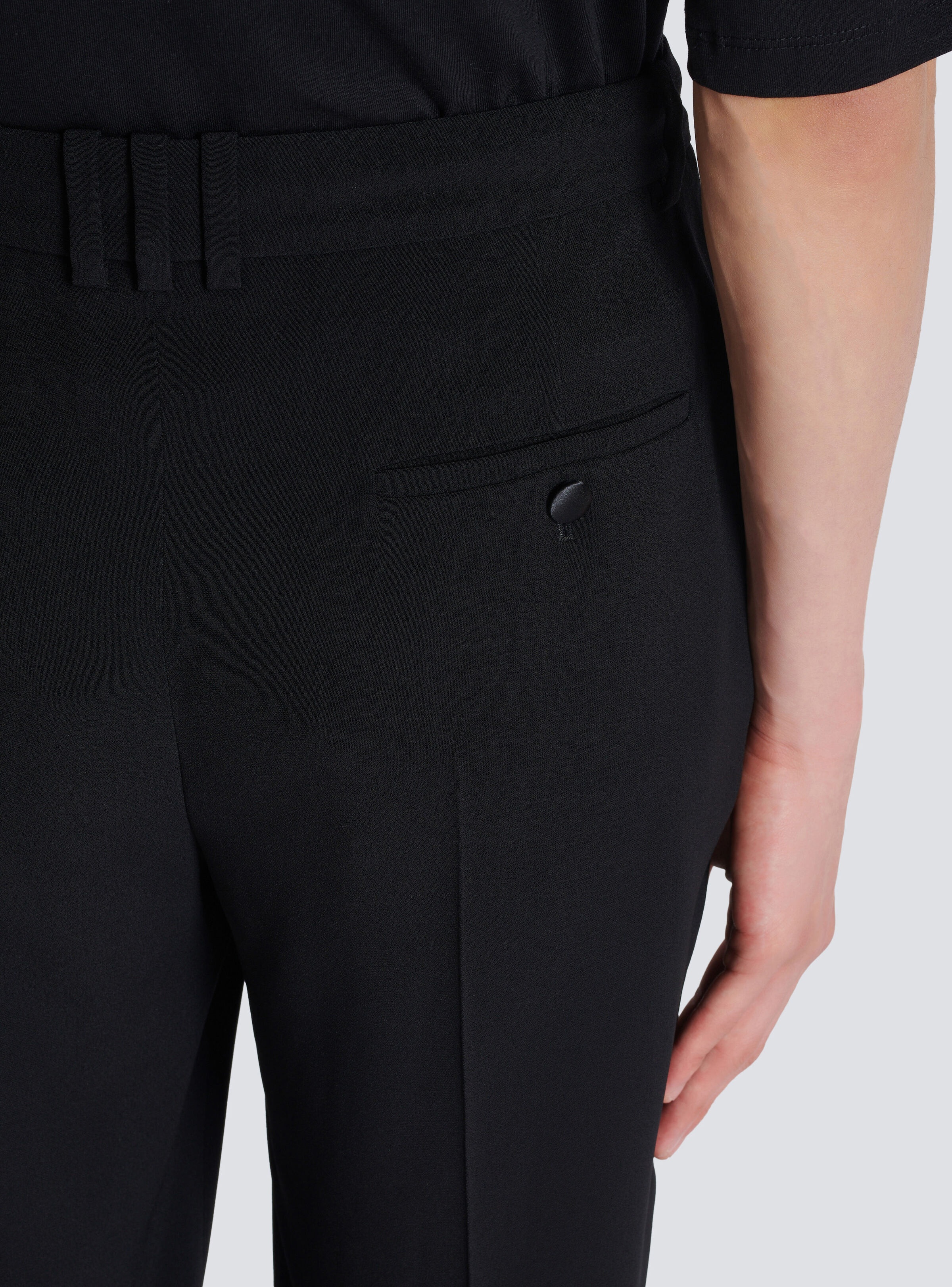 Crepe and rhinestone trousers - 7