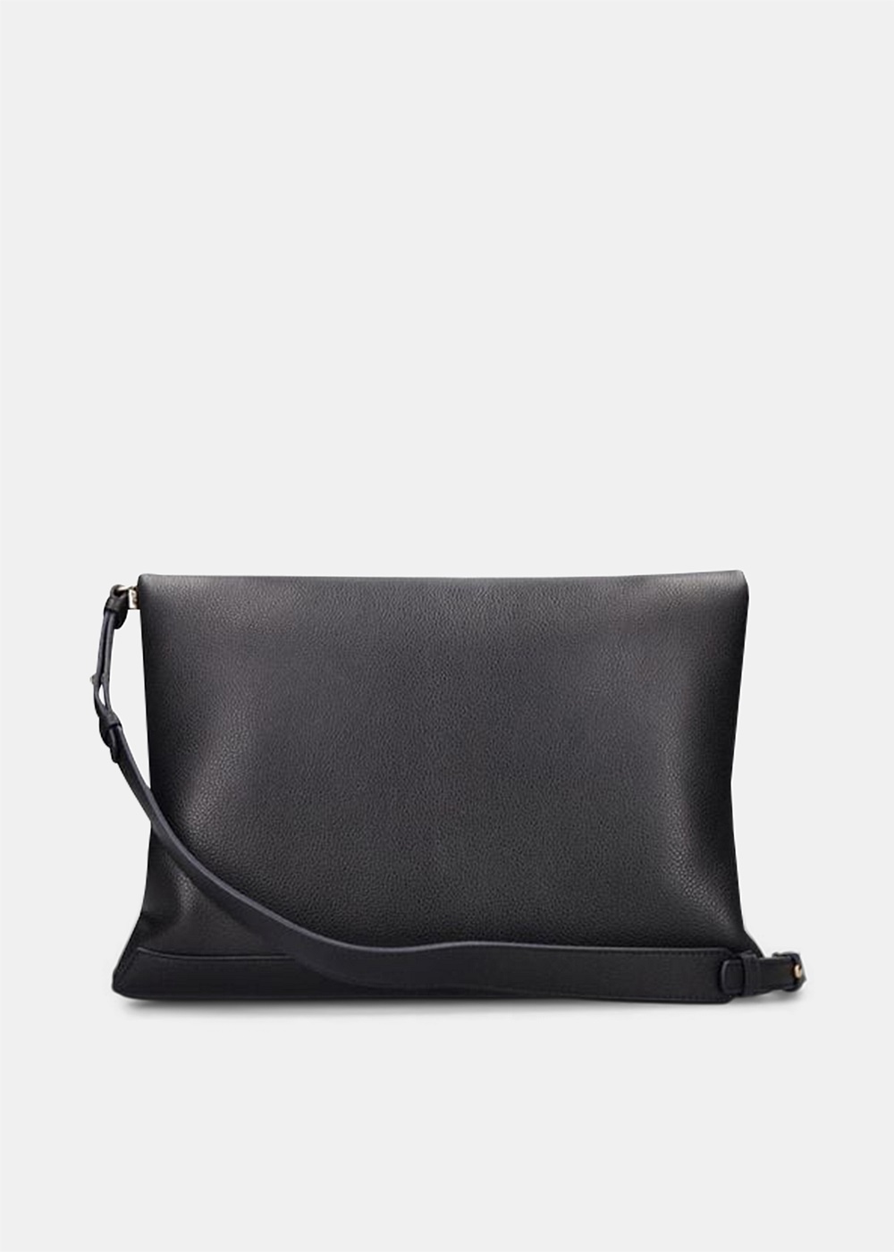 Black Soft Flap Bag - 3