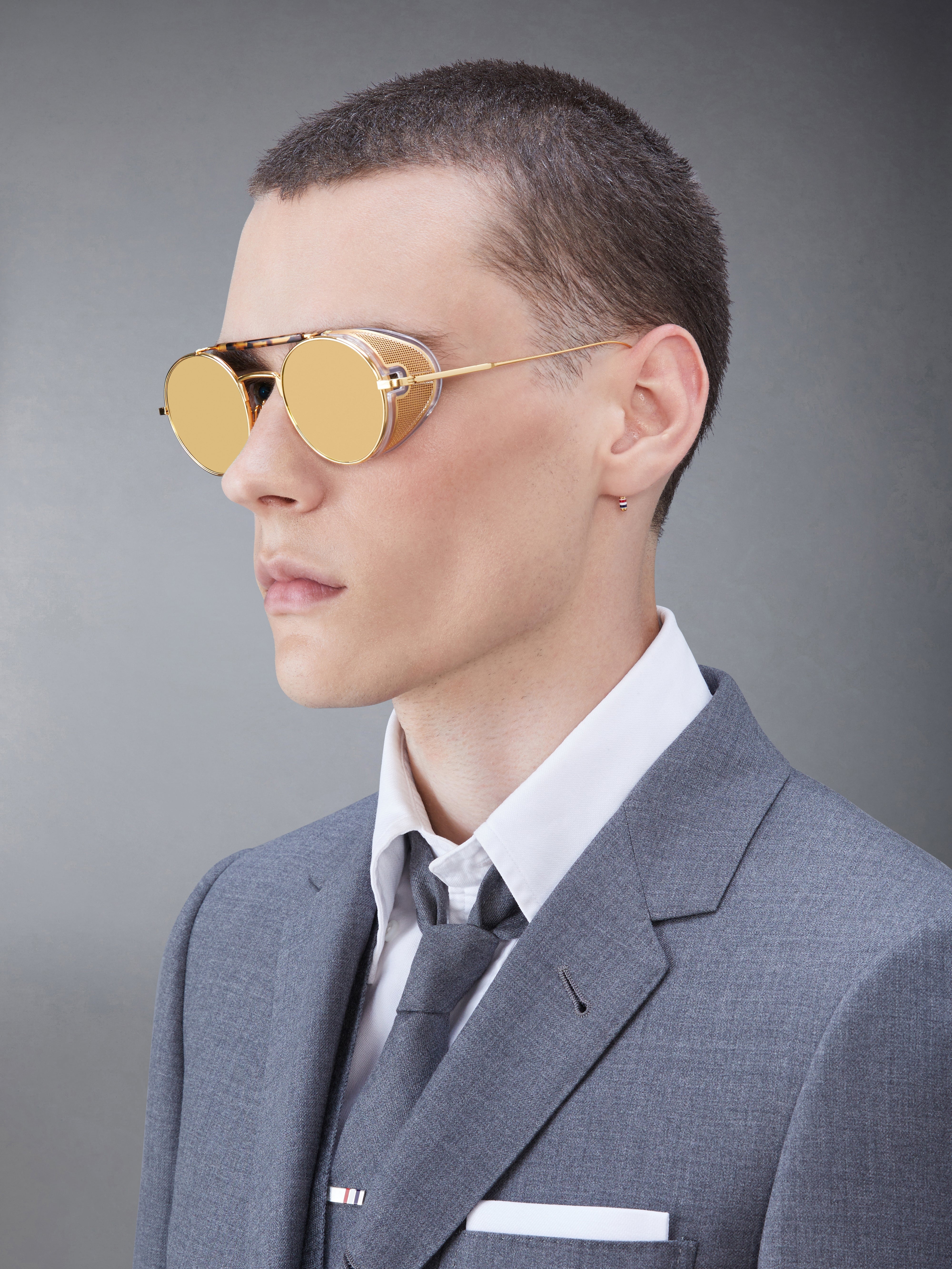 LIMITED EDITION ACETATE AND TITANIUM ROUND SUNGLASSES - 3