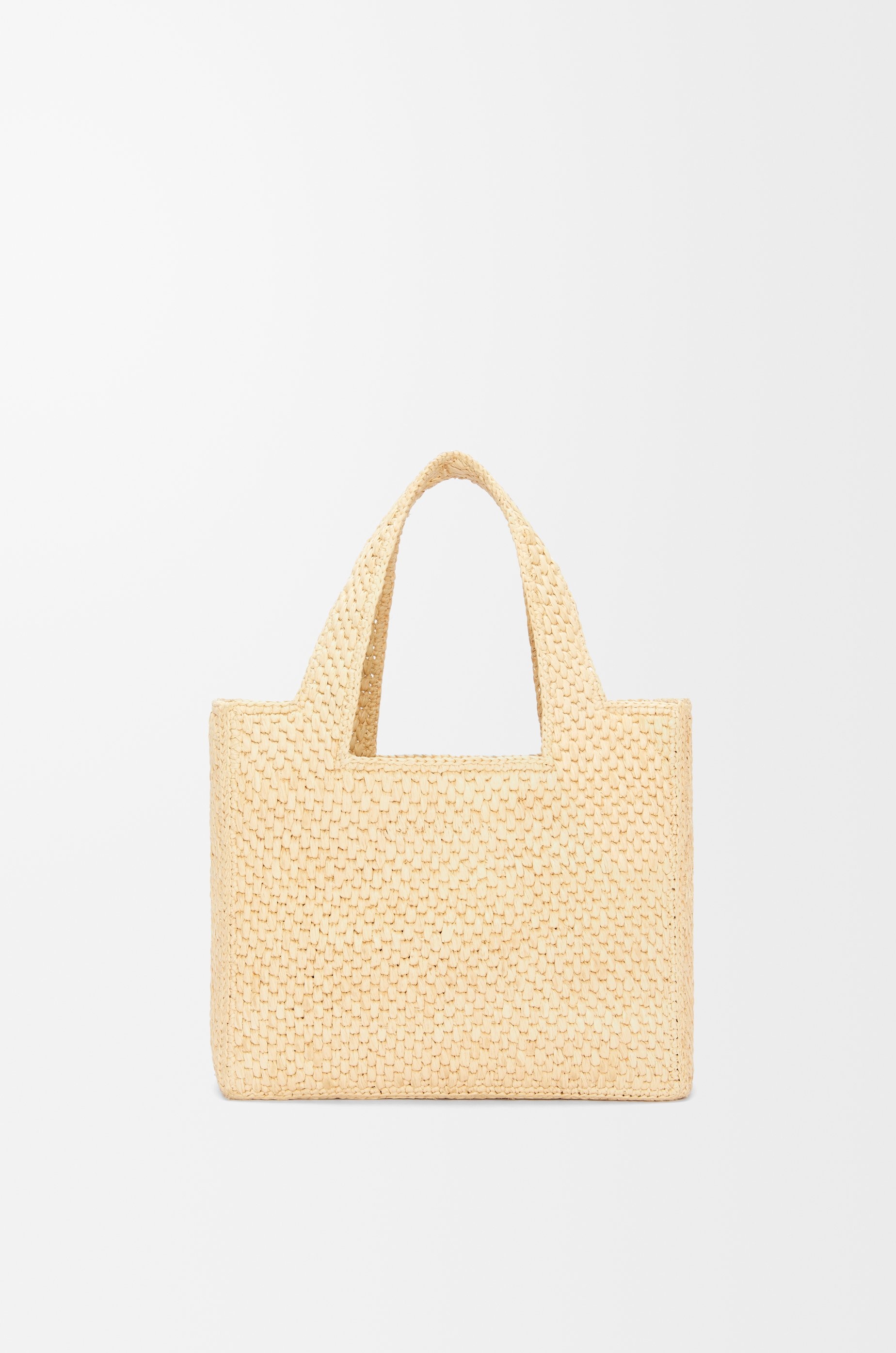 Small LOEWE Font tote in raffia - 6
