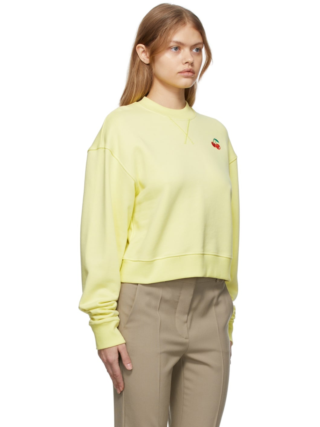 Yellow Stretch Cotton Sweatshirt - 2