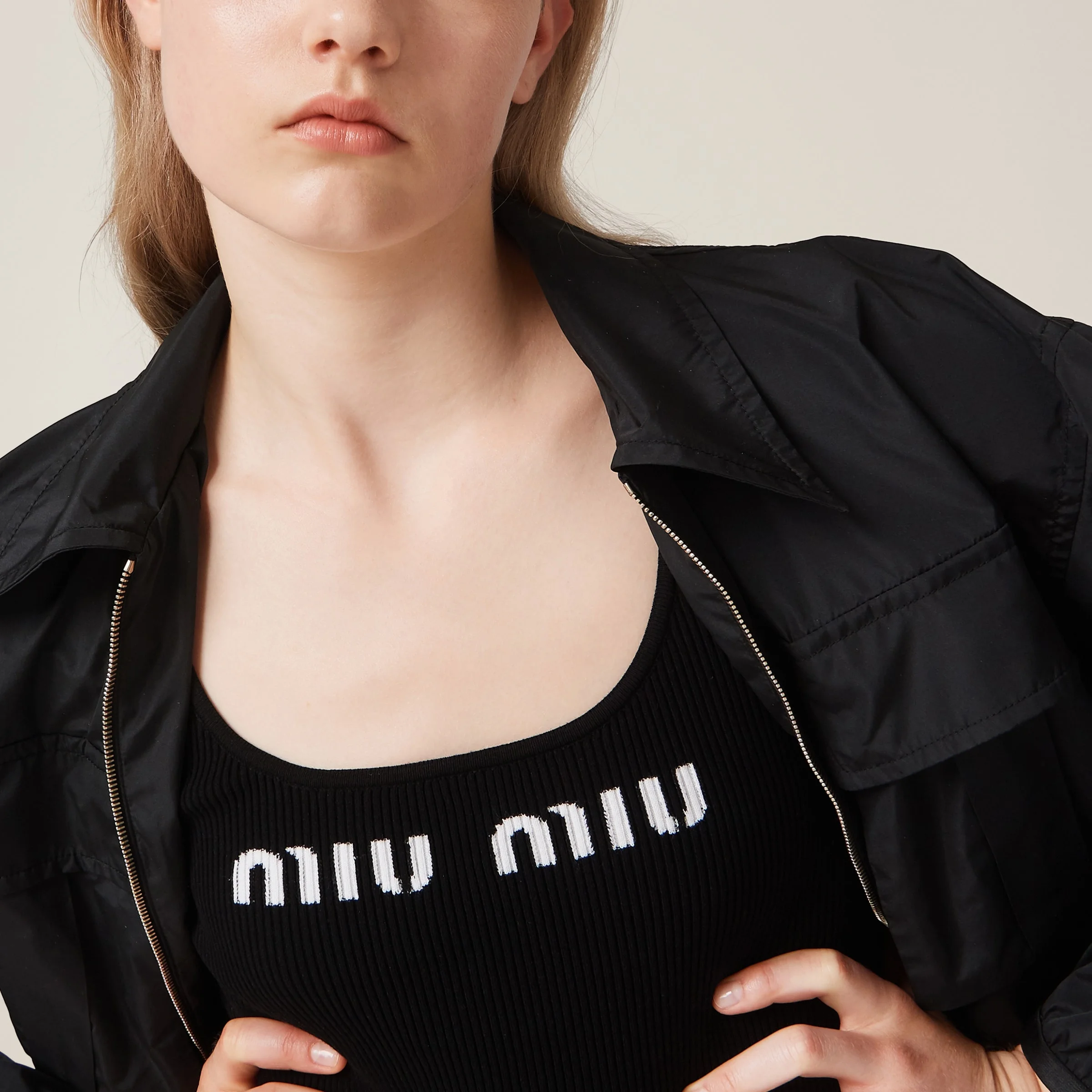 Miu Miu Viscose tank top - MMV077_12TJ_F0002_S_231 | REVERSIBLE
