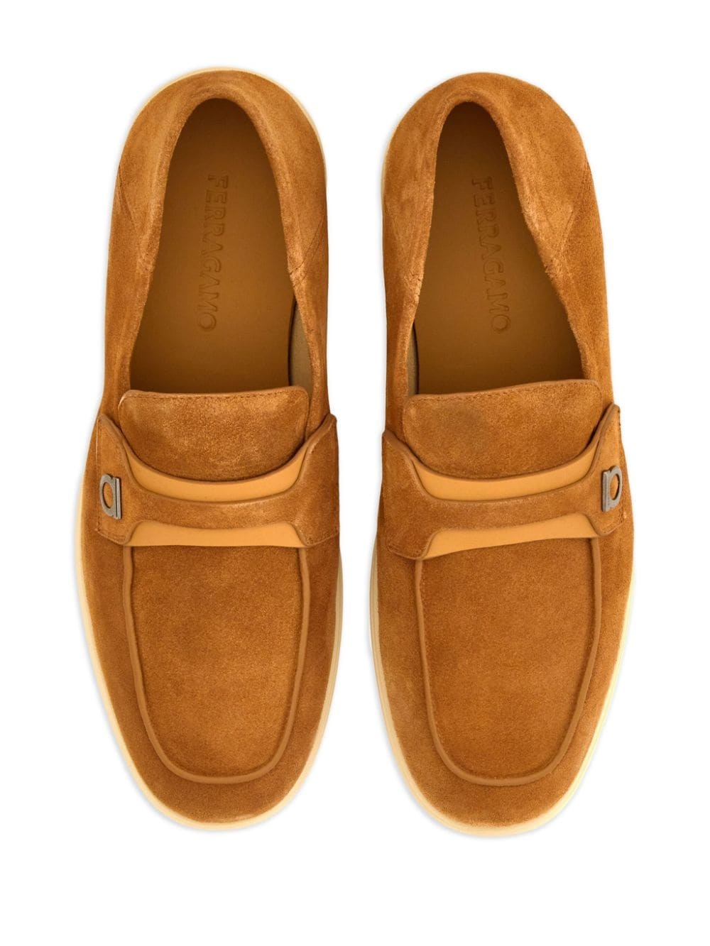 Gancini-buckle leather loafers - 4