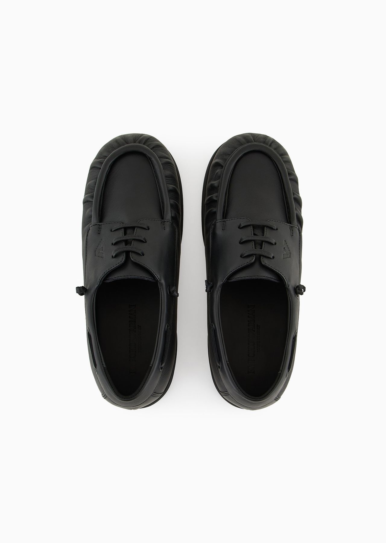 Smooth leather boat shoes - 3
