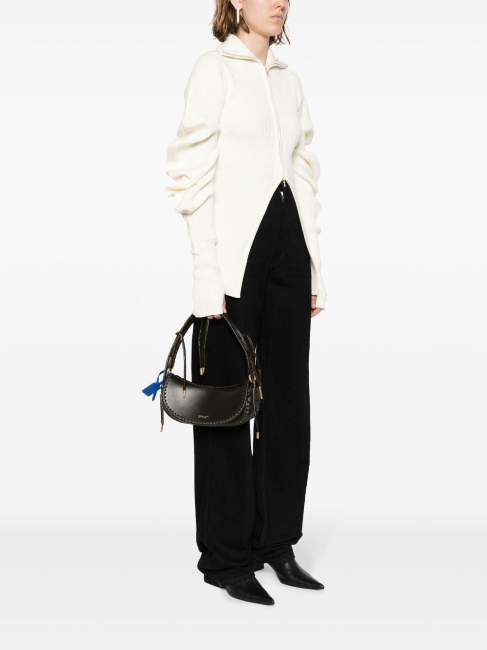 braided-trim tote bag - 2