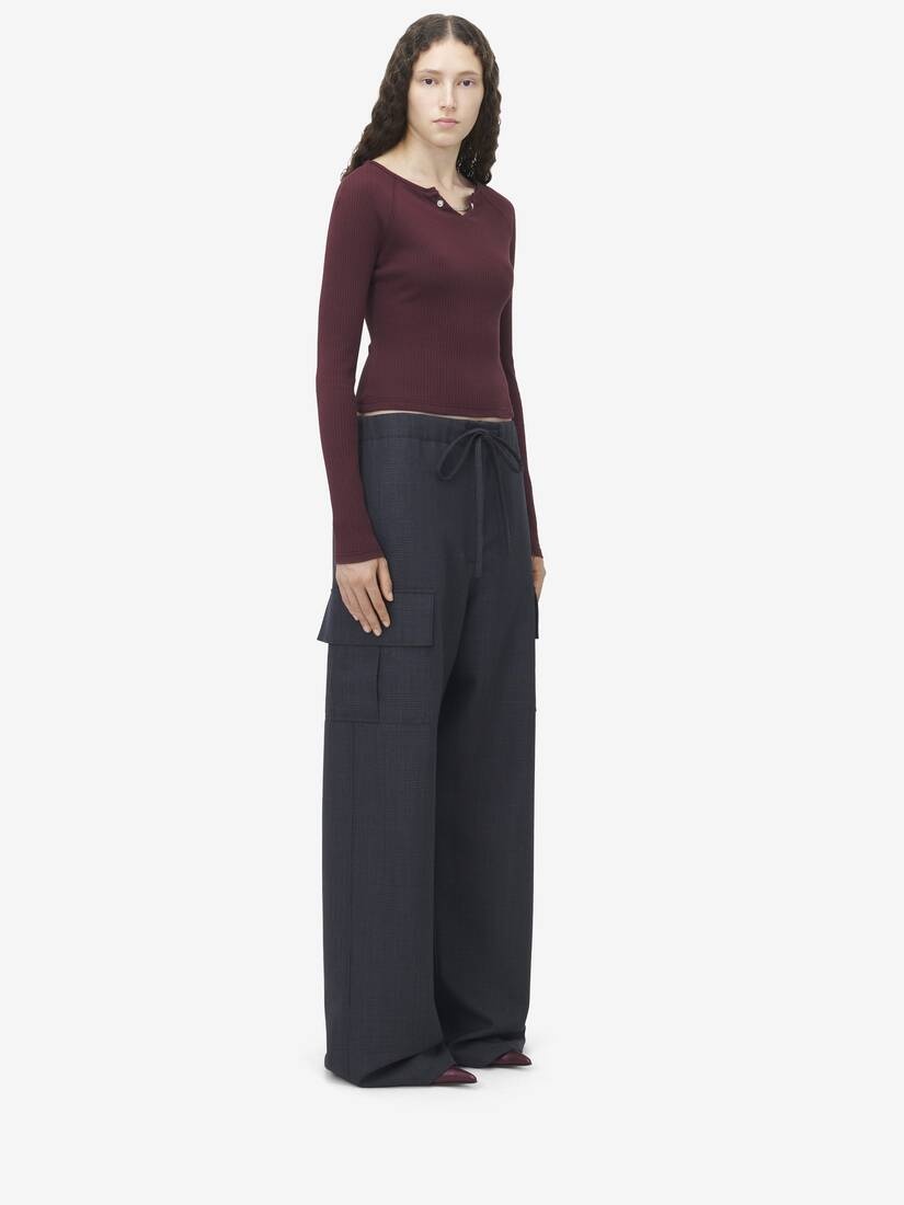 Chain Detail Ribbed Top - 4