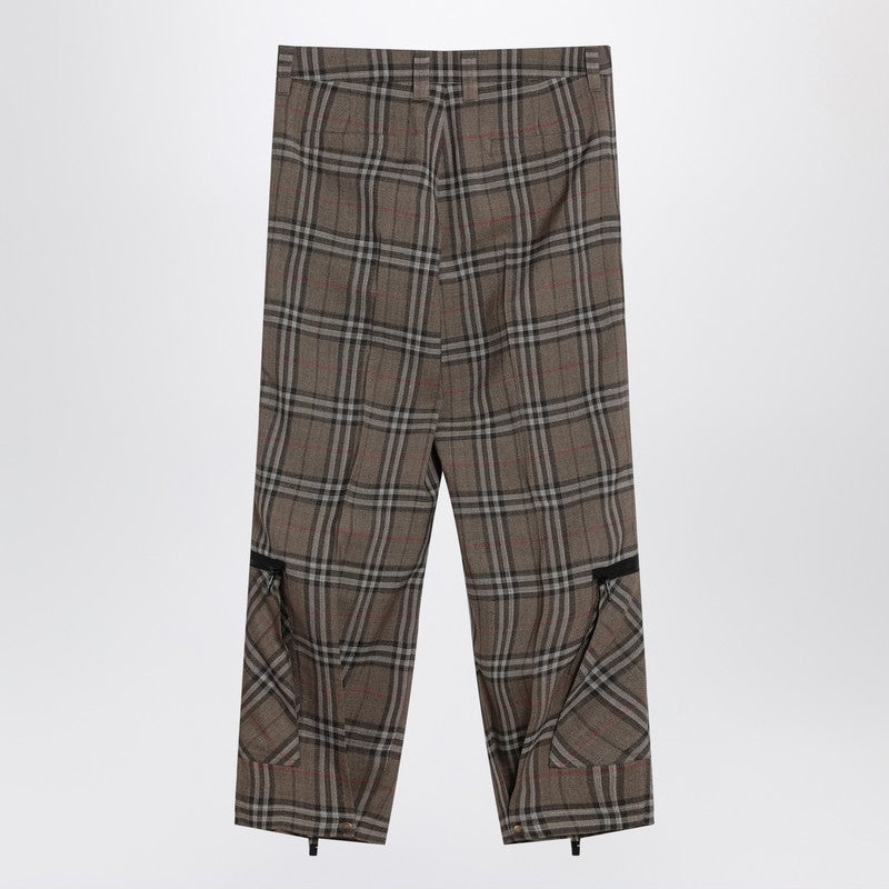 Burberry Cargo Pants Check Pattern In Silk Blend Men - 2