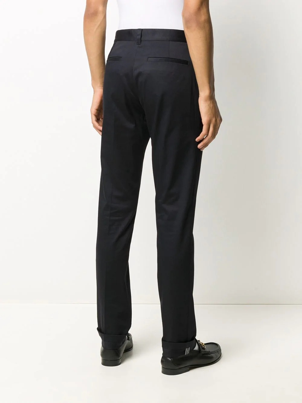 turn-up hem chino trousers - 4