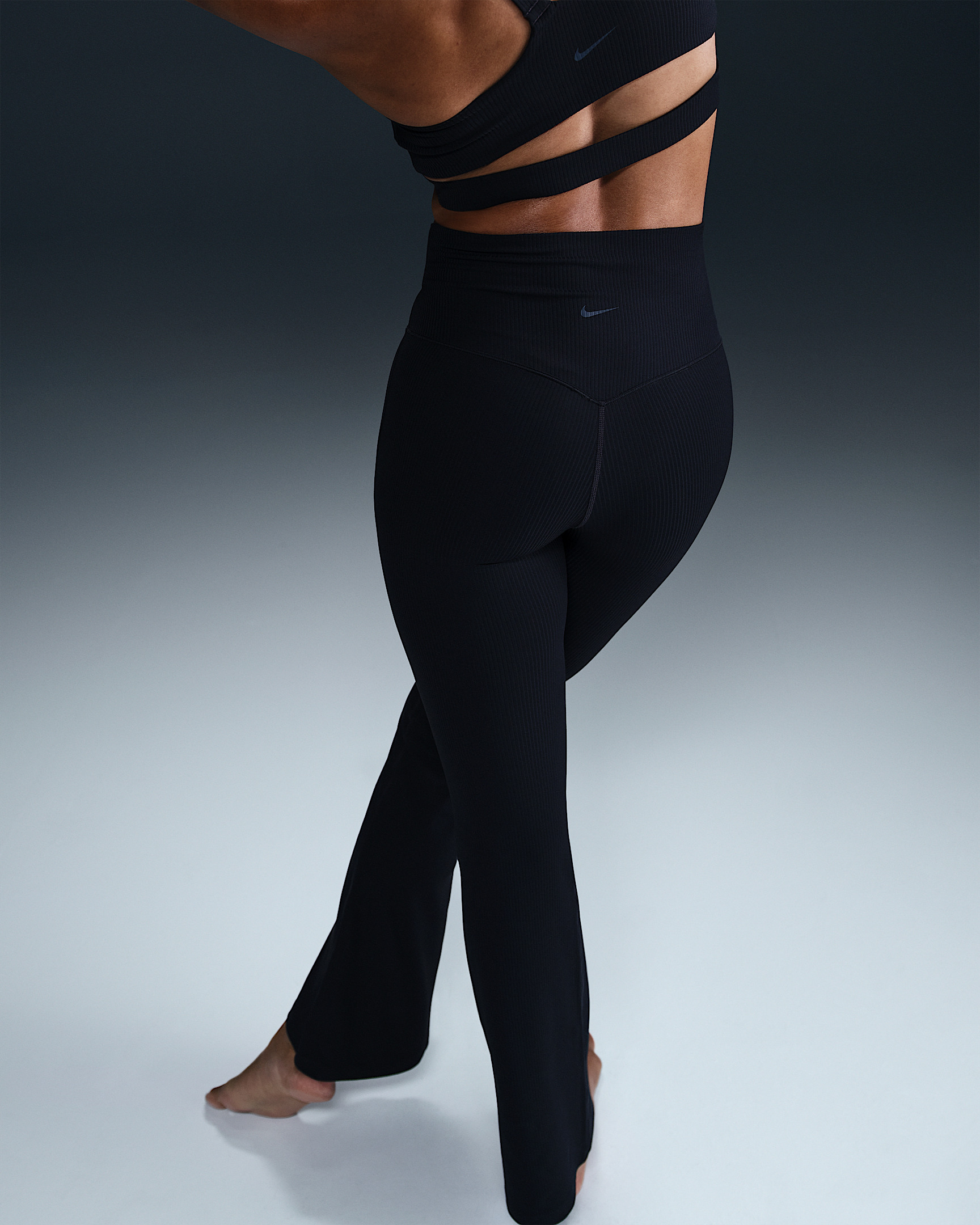 Nike Zenvy Rib Women's Gentle-Support High-Waisted Flared Leggings - 3