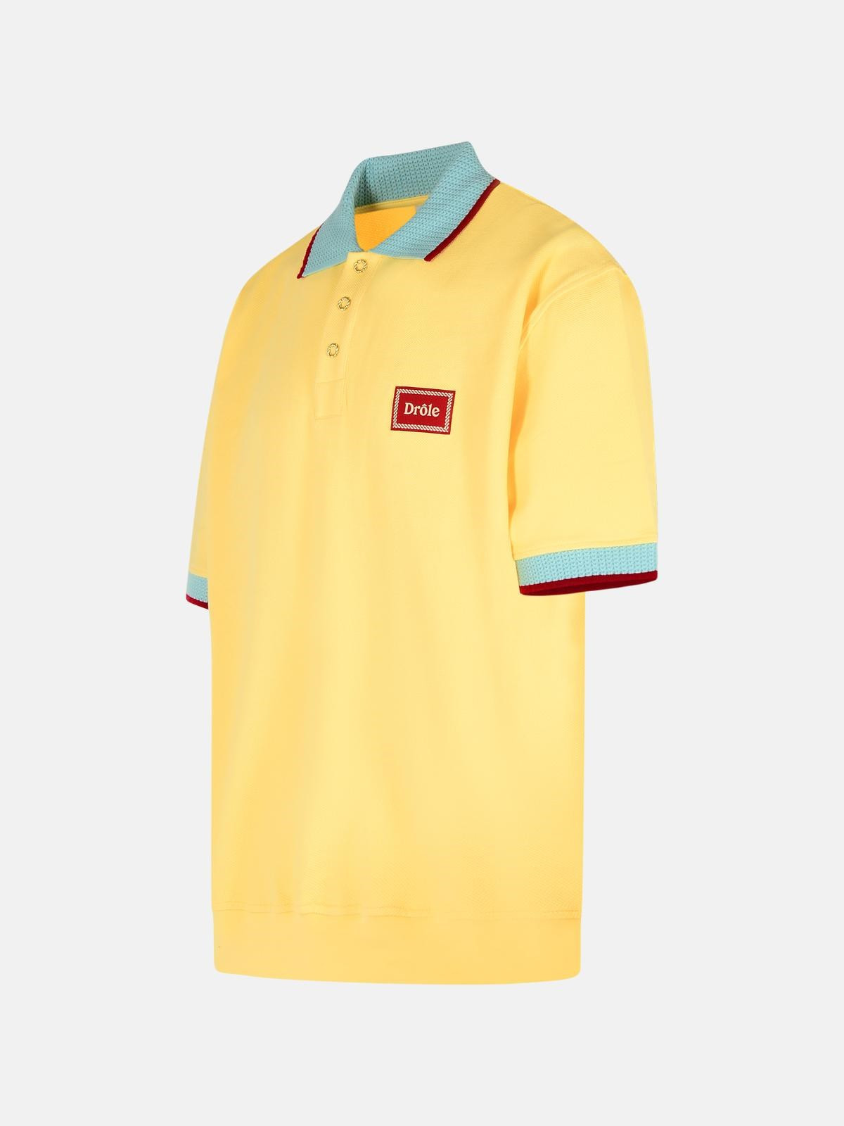 'PIQUÈ' YELLOW COTTON POLO SHIRT - 2