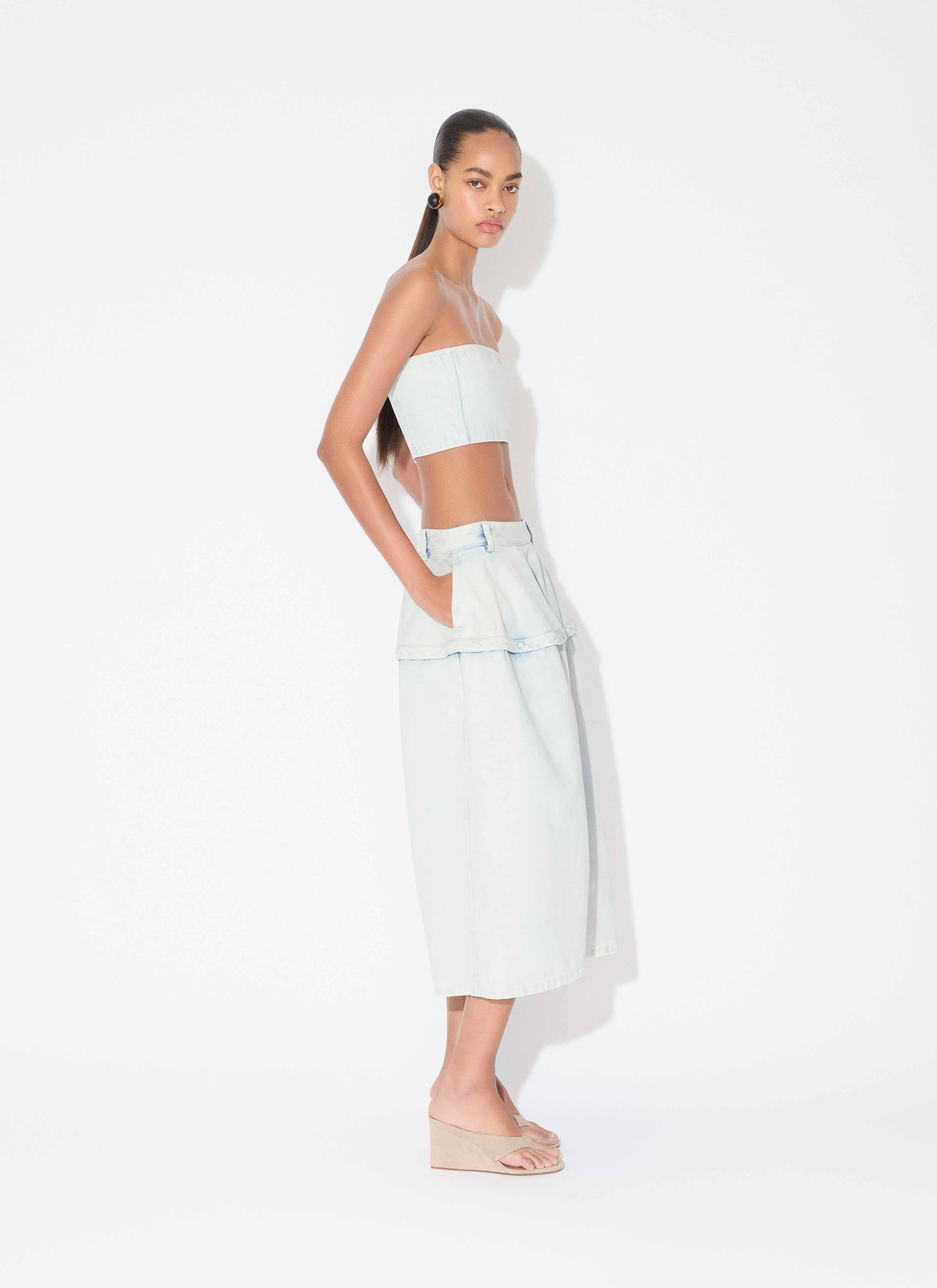 DENIM BUSTIER TOP - 5