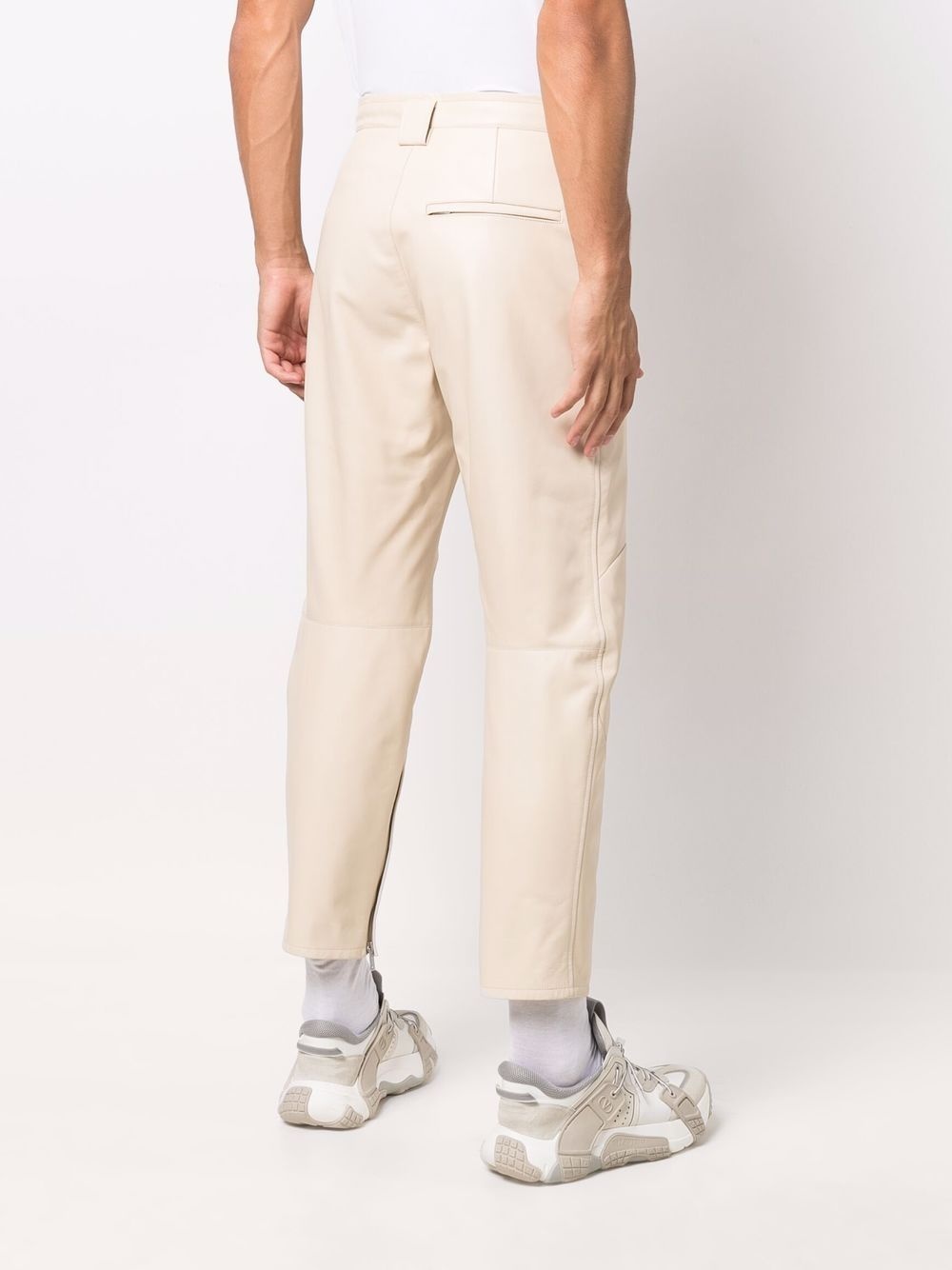 slim-fit leather trousers - 7