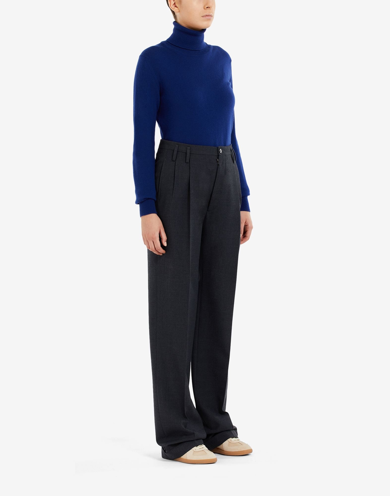 High-waisted pleated trousers - 3