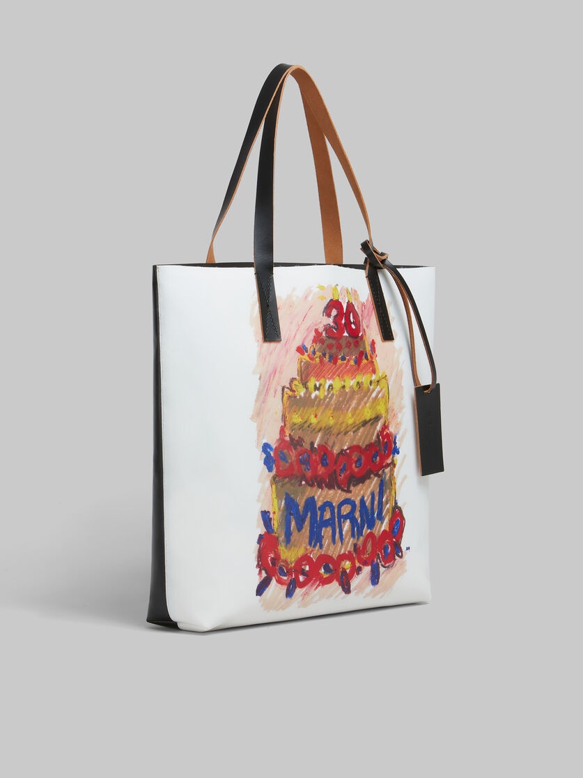 TWO TONE TRIBECA TOTE WITH MARNI 30TH ANNIVERSARY PRINT - 6