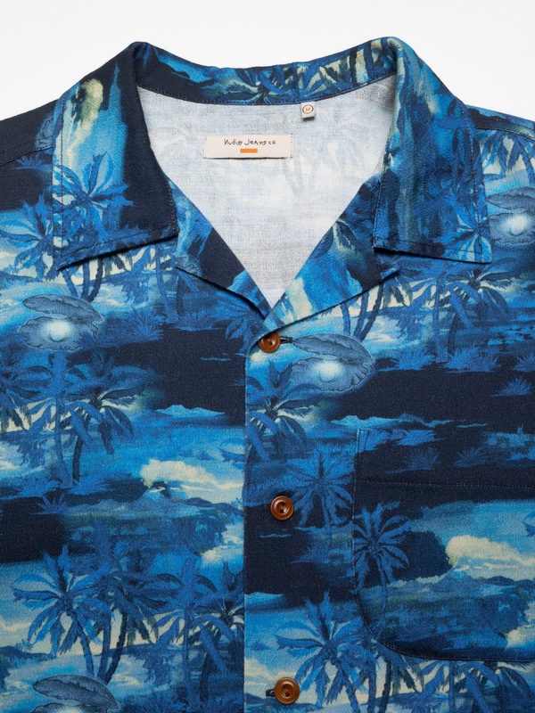 Arvid Pearls Hawaii Shirt Blueberry - 3