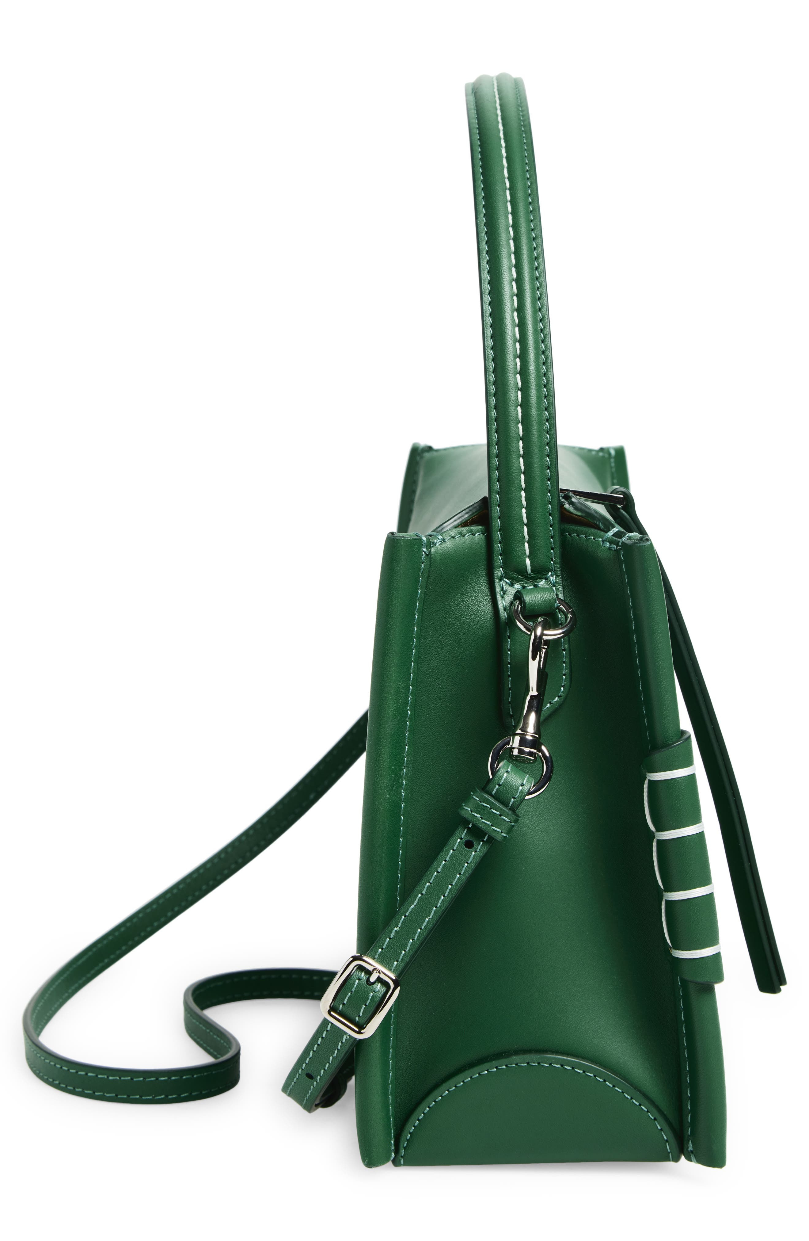 JW Anderson Loafer Leather Top Handle Bag in Pine 555 at Nordstrom - 5