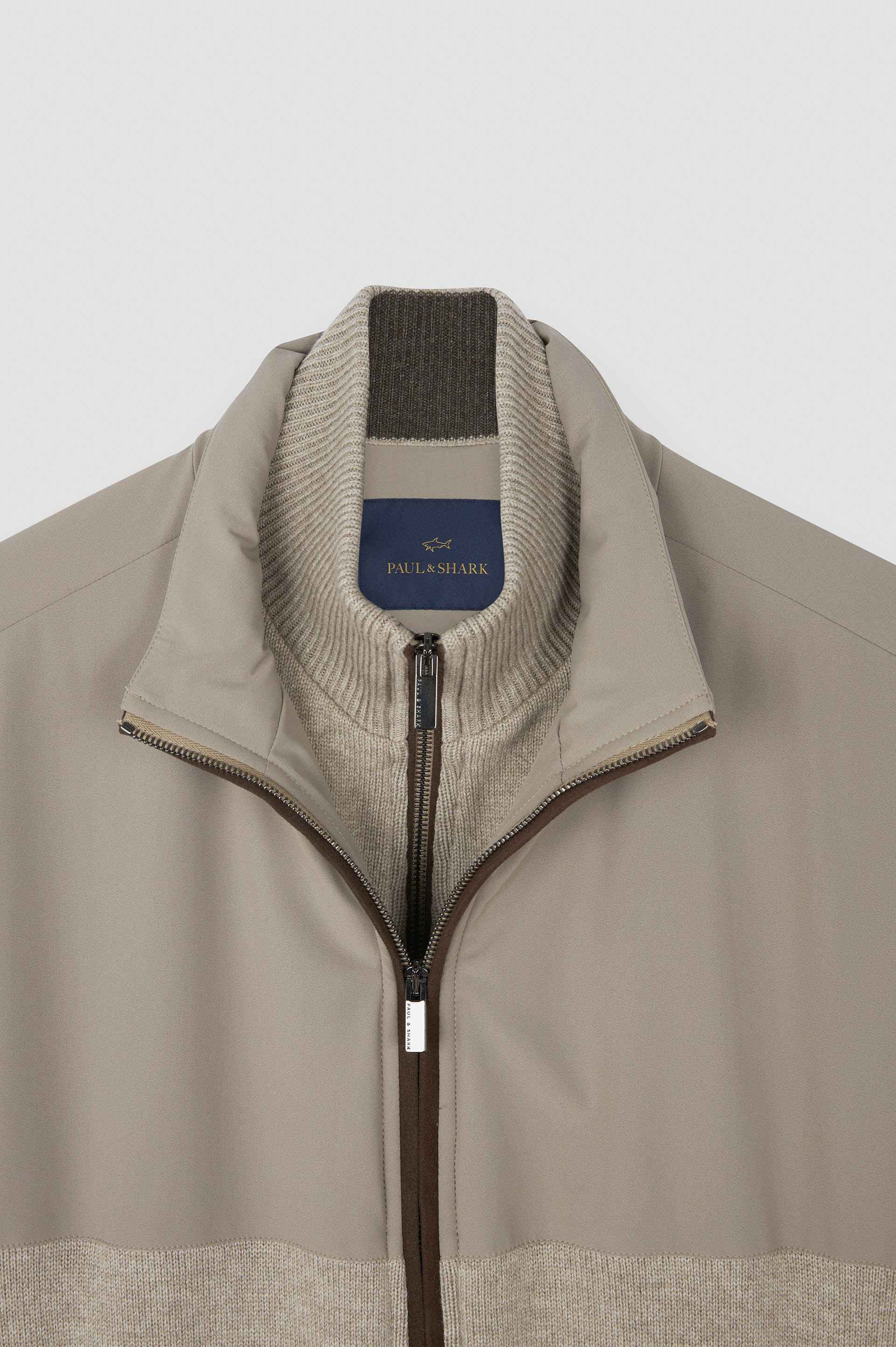 HYBRID JACKET IN WOOL AND CASHMERE WITH SUEDE AND TYPHOON® RE-4X4 STRETCH DETAILS - 7