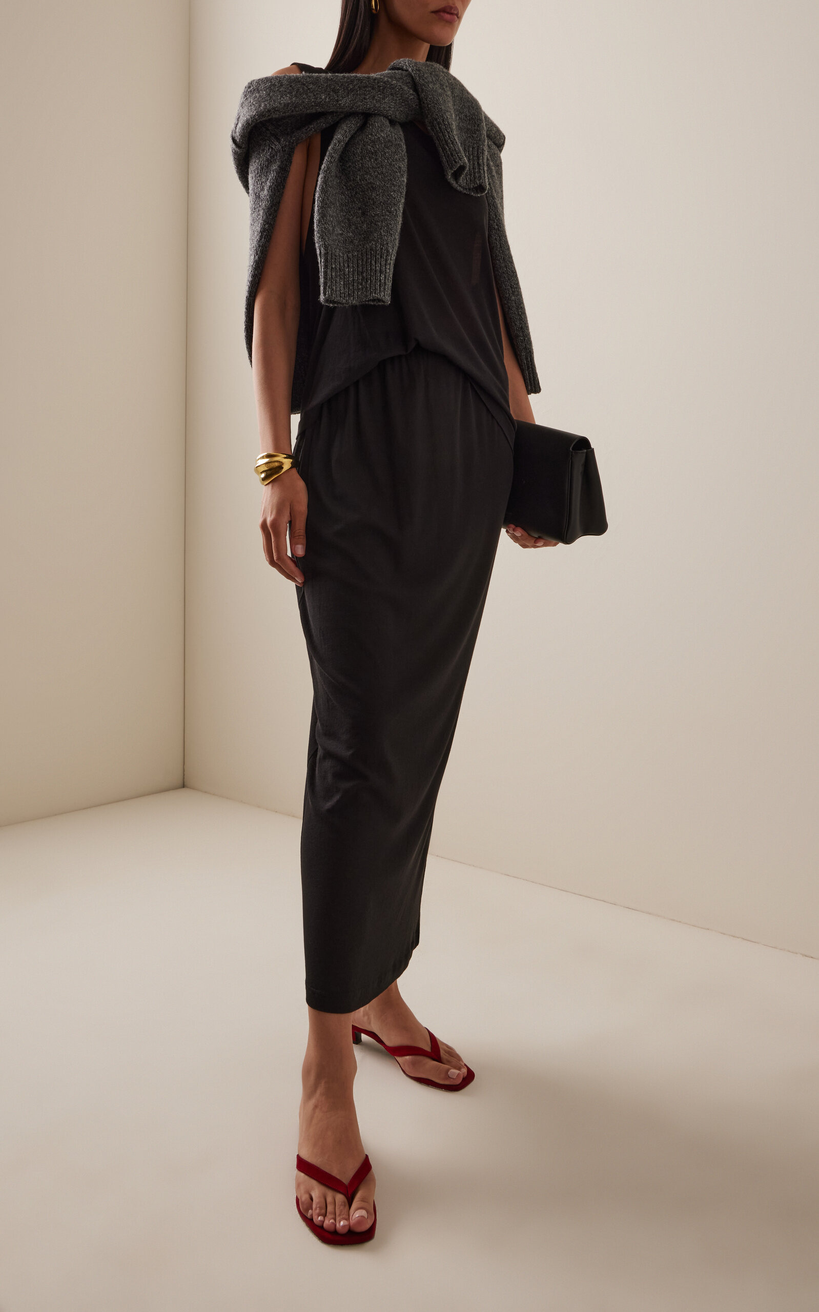 Sheer Cotton Tank Top black - 3
