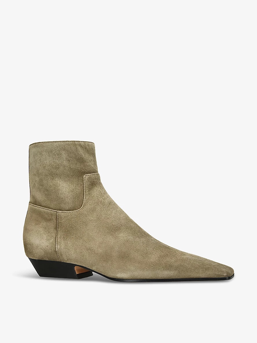 Marfa square-toe suede ankle boots - 3