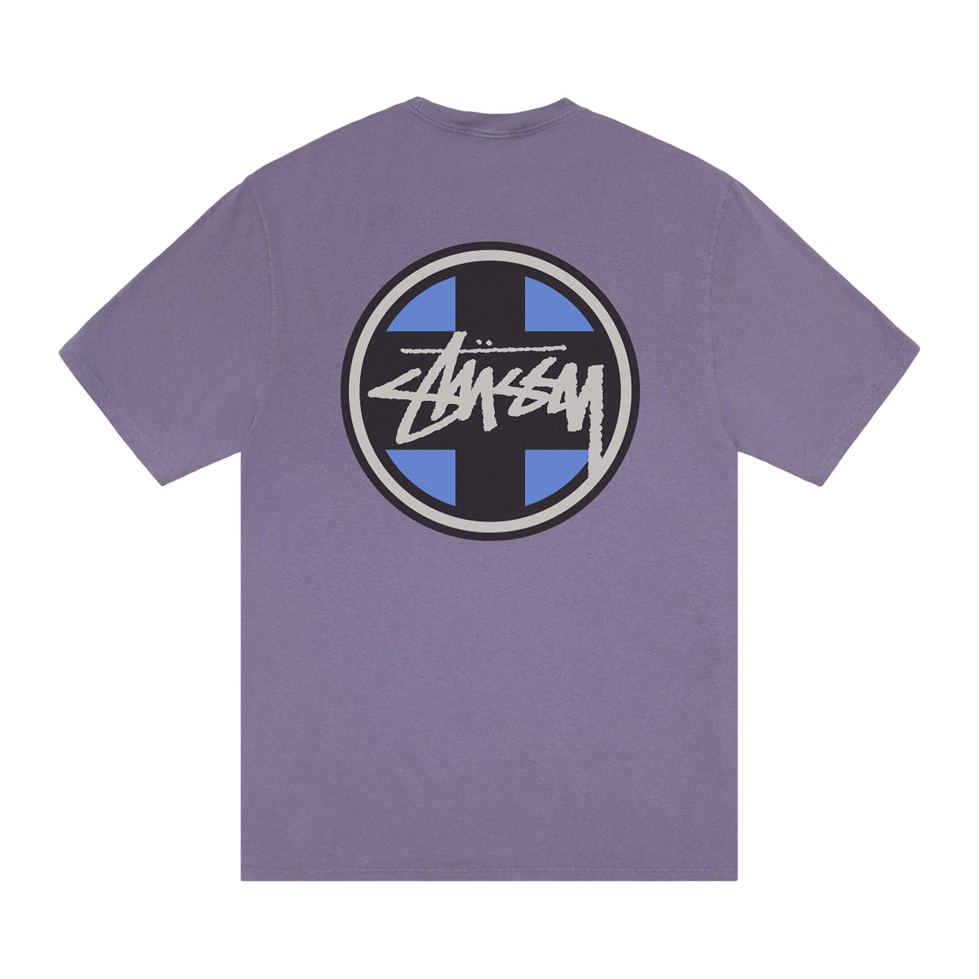 Stussy Cross Dot Tee Pigment Dyed 'Grape' - 2