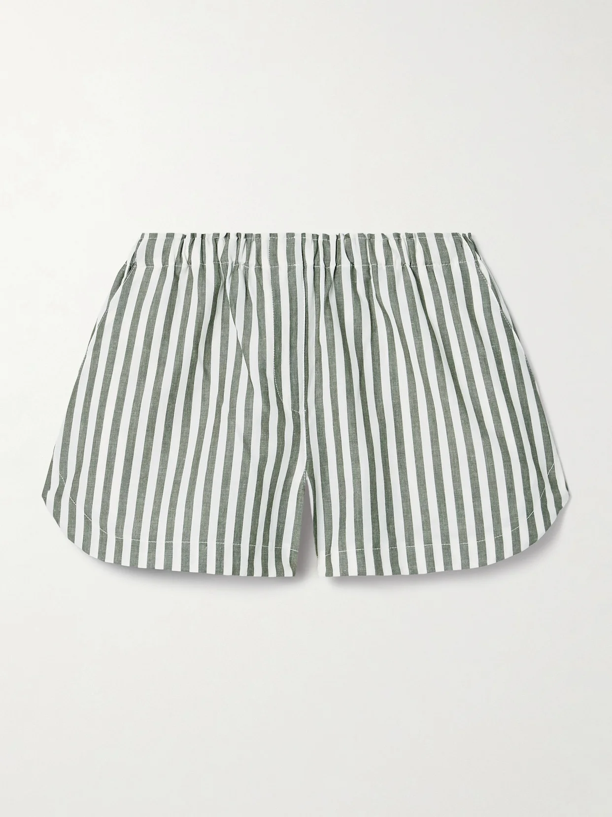 Macaulay Striped Cotton And Linen-blend Shorts - 1