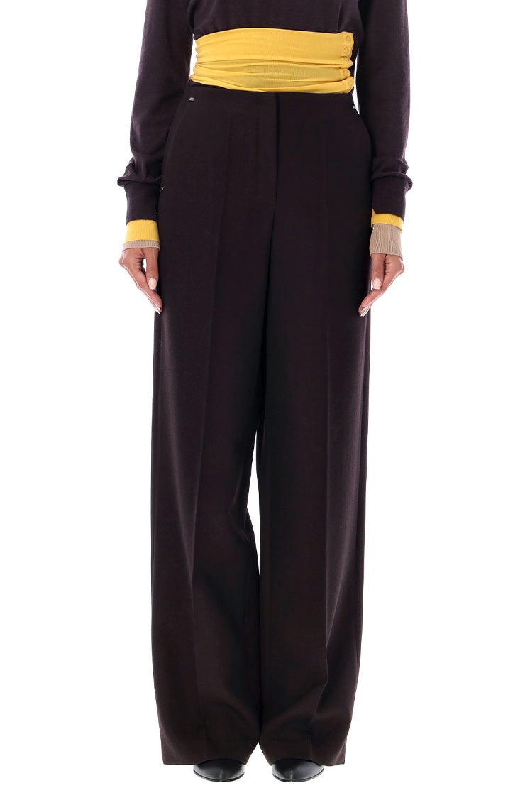 【関税込み】fendi GRAIN DE POUDRE PANTS FENDI STRAIGHT-LEG PANTS IN GRAIN DE POUDRE WOOL