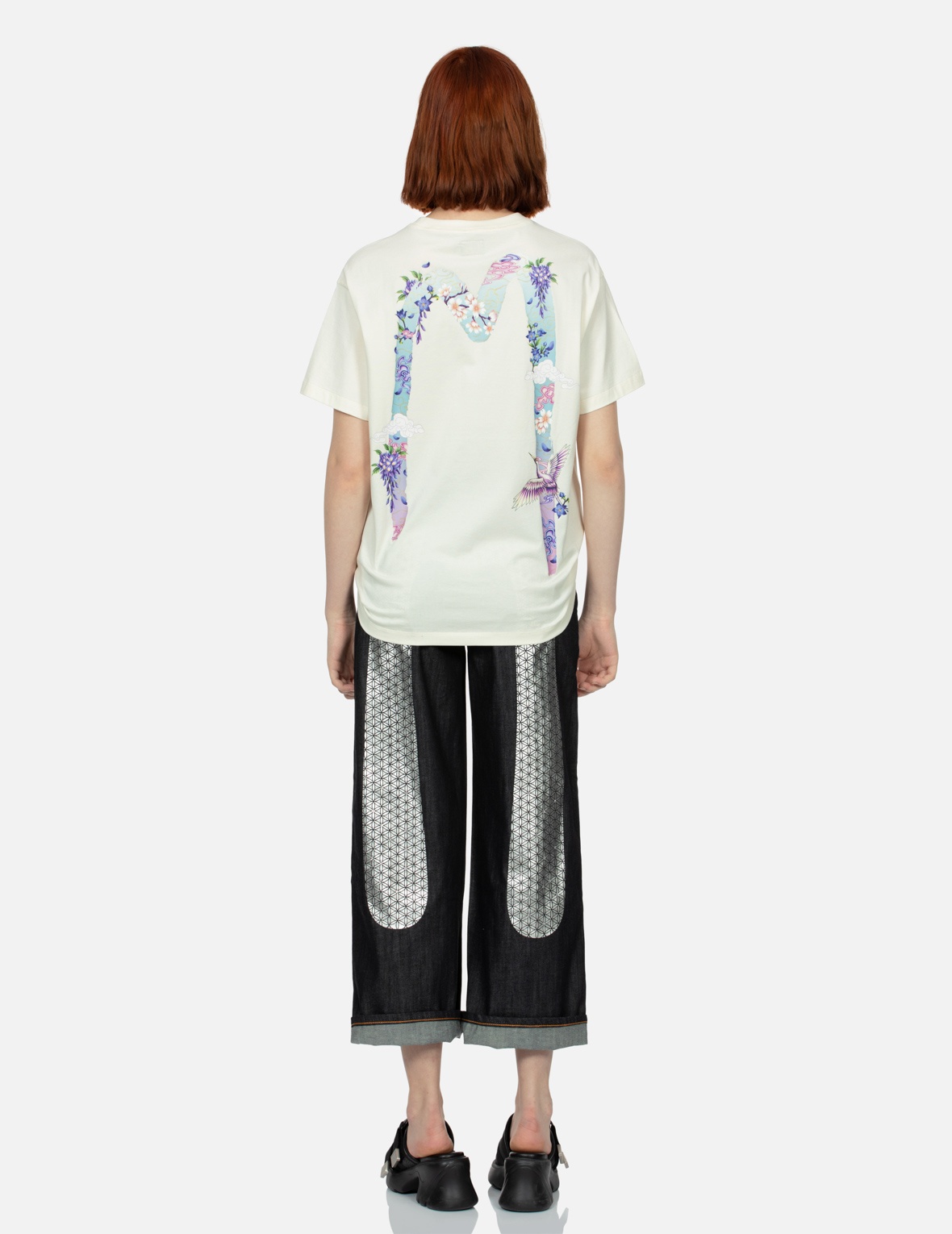 CRANES AND WISTERIA DAICOCK BOYFRIEND T-SHIRT - 5
