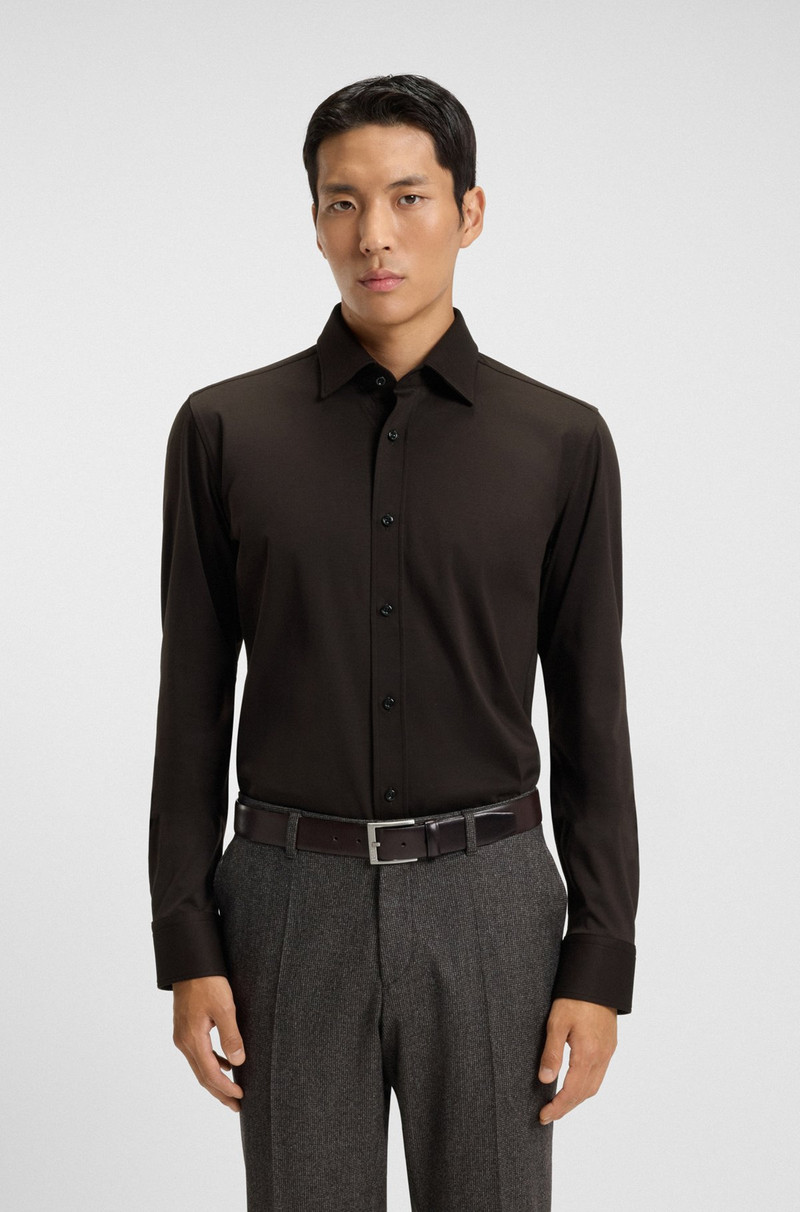 SLIM-FIT SHIRT IN MERCERISED COTTON 2