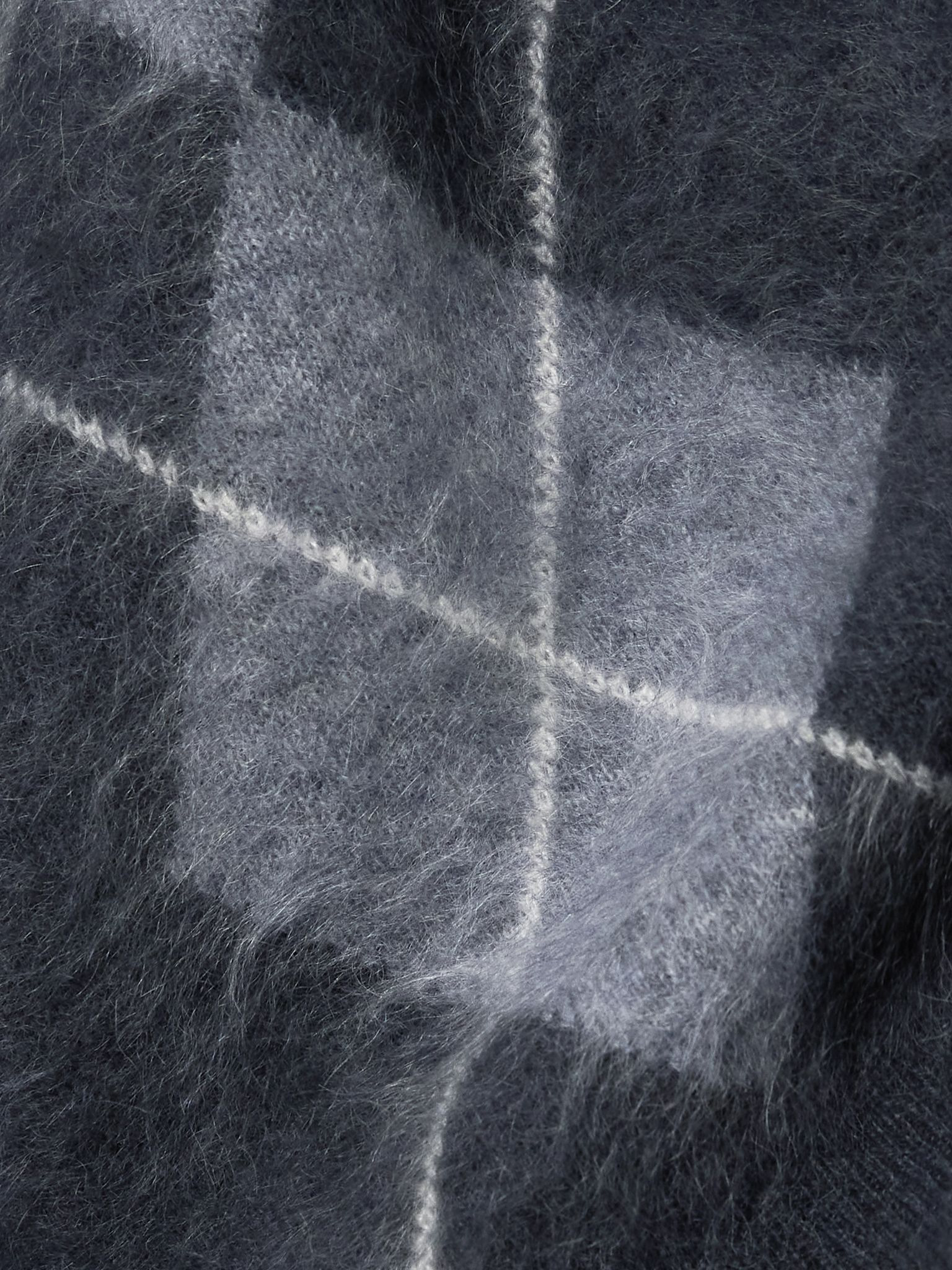 Abel argyle brushed organic cashmere sweater Gray - 4