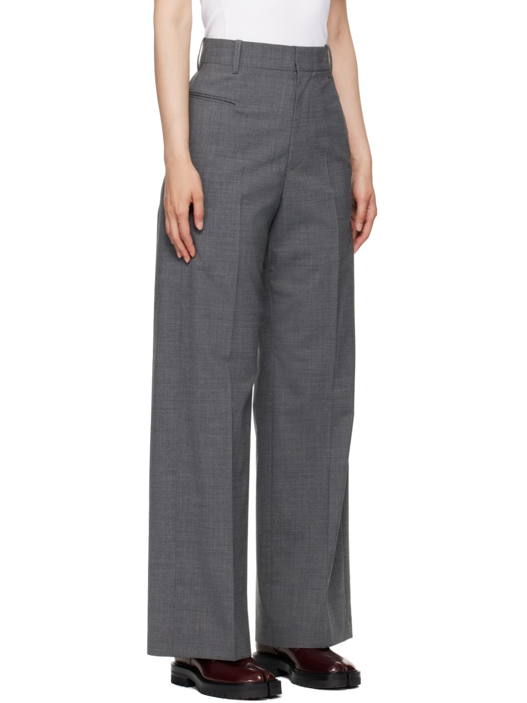 Gray Stitch Trousers - 2