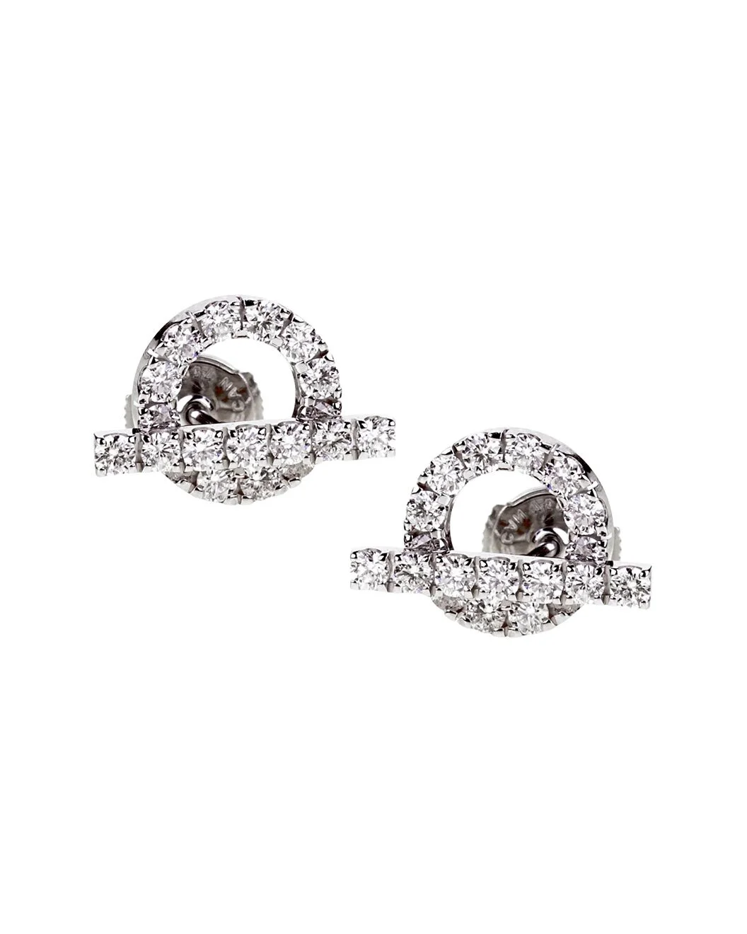 Hermès 18K 1.14 ct. tw. Diamond Earrings (Authentic Pre-Loved) - 1