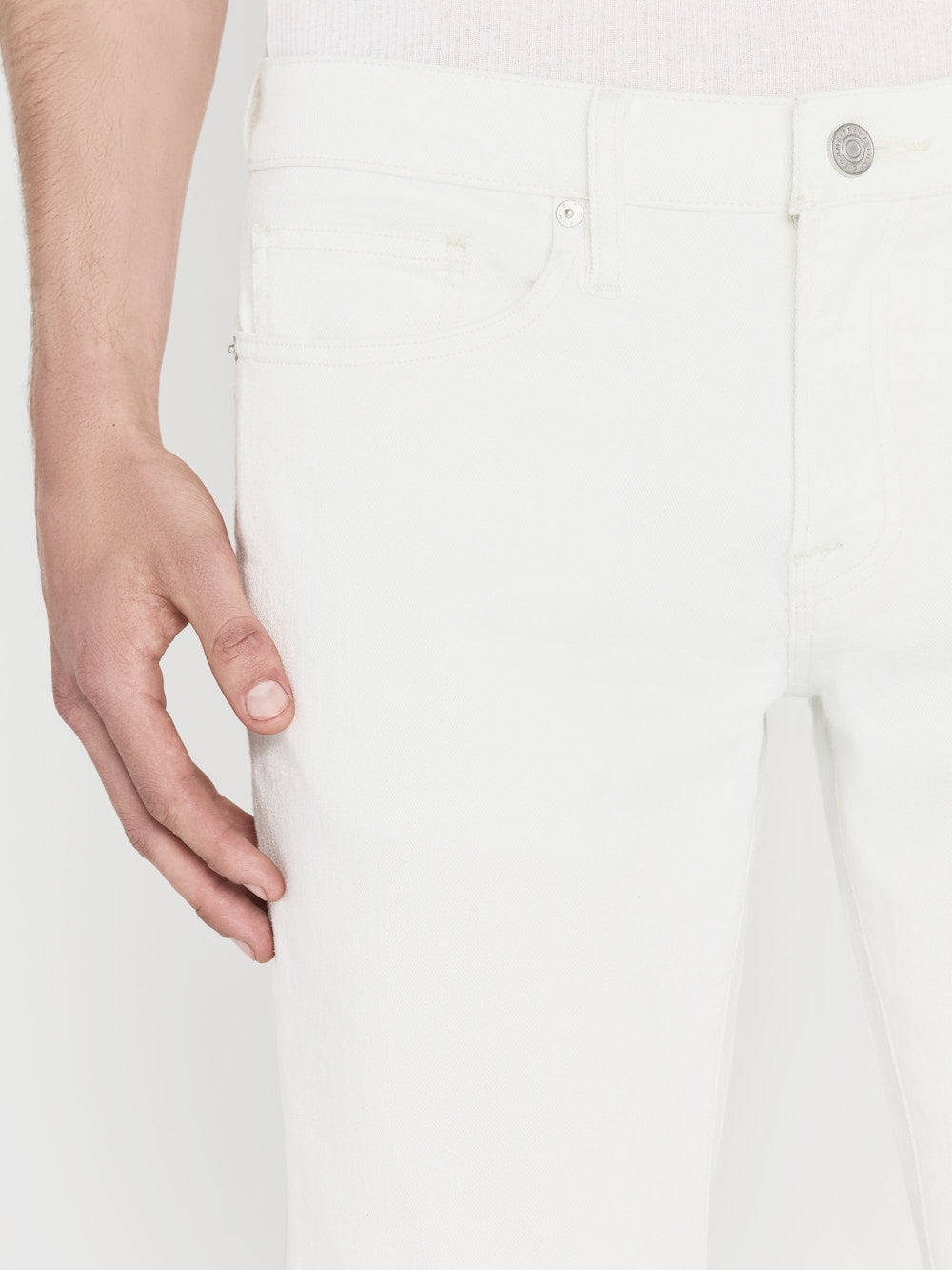 L'Homme Slim Twill in Whisper White - 4