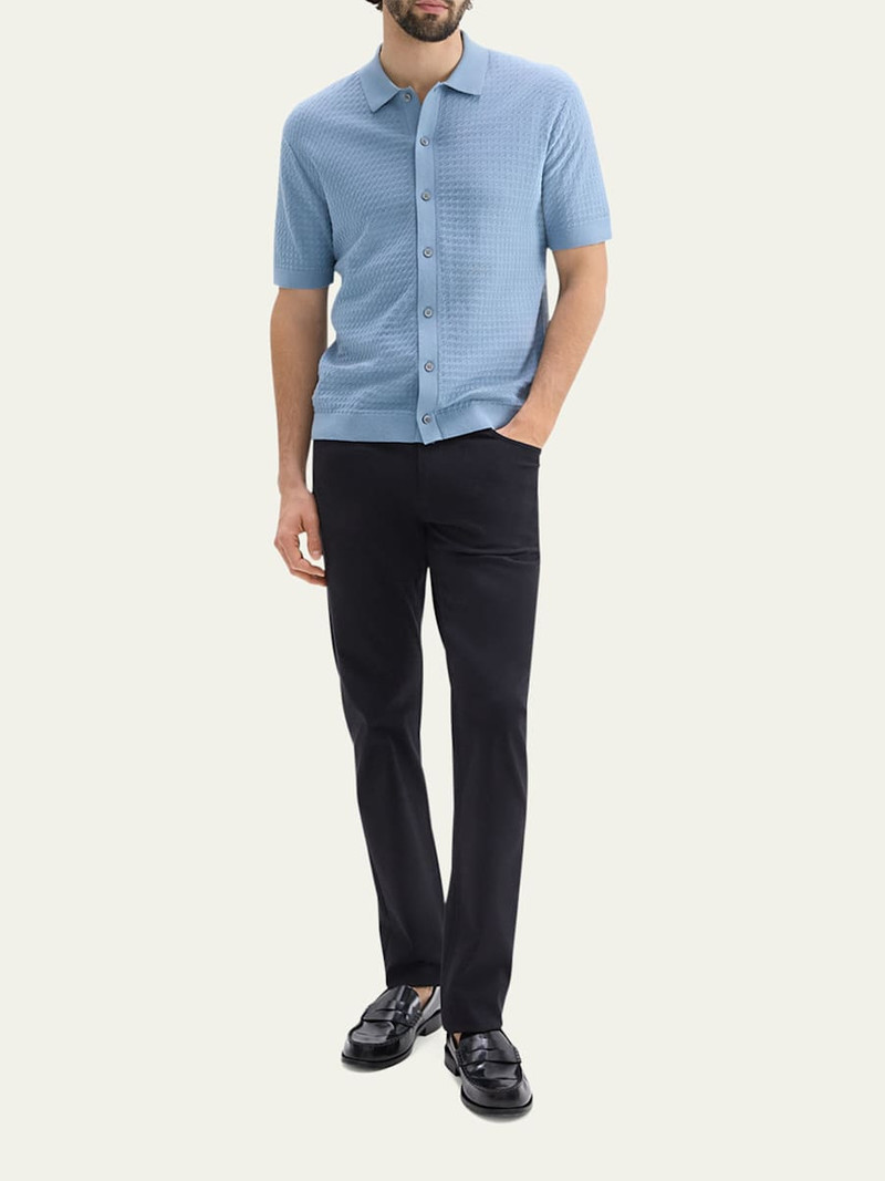 Theory Men's Cairn Cotton Waffle-Knit Shirt outlook