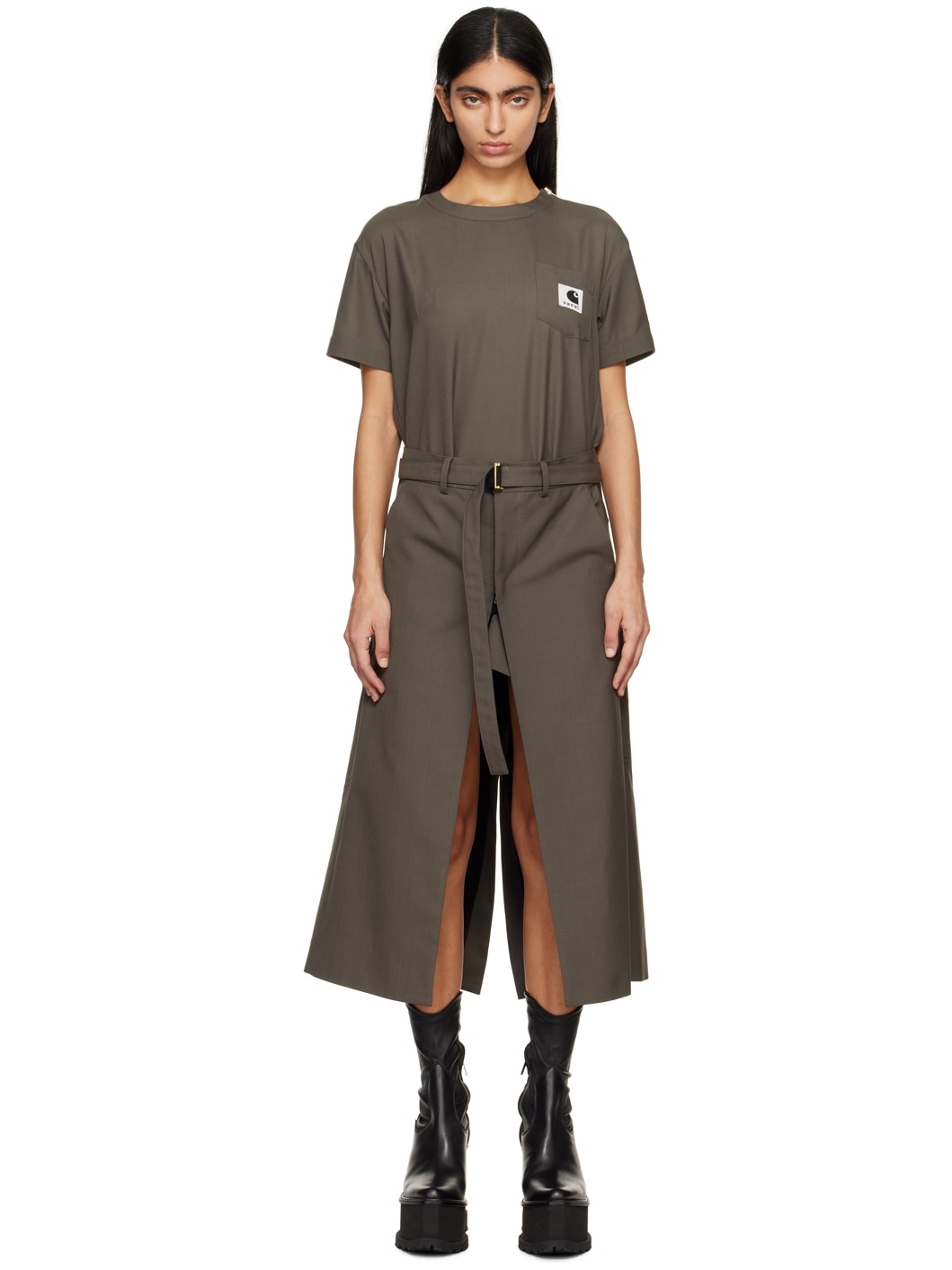 Taupe Carhartt WIP Edition Midi Dress - 1