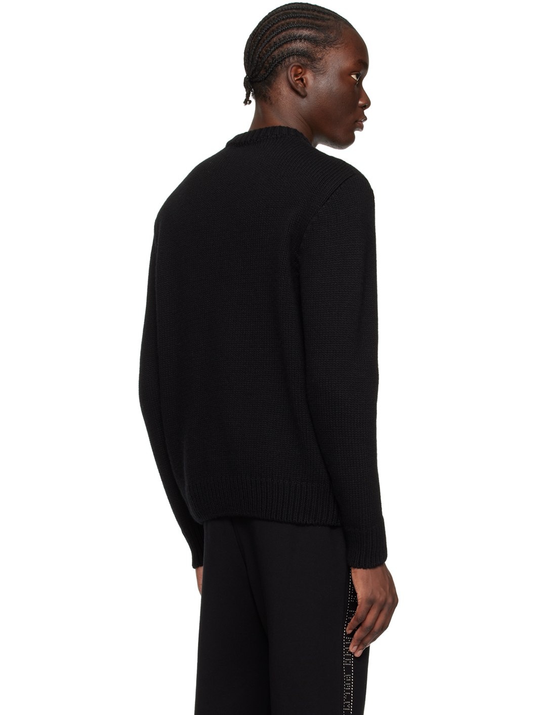 Black Milano Stud Sweater - 3