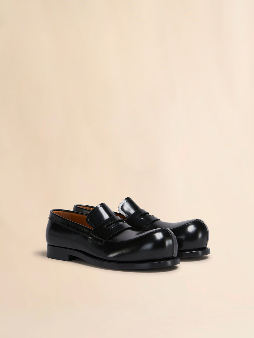 BLACK LEATHER NEW WAVE LOAFER - 2