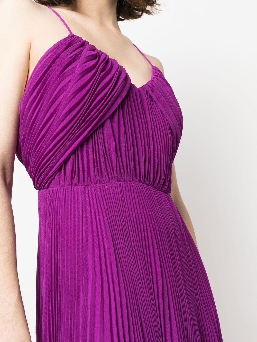 pleated belted midi dress - 5